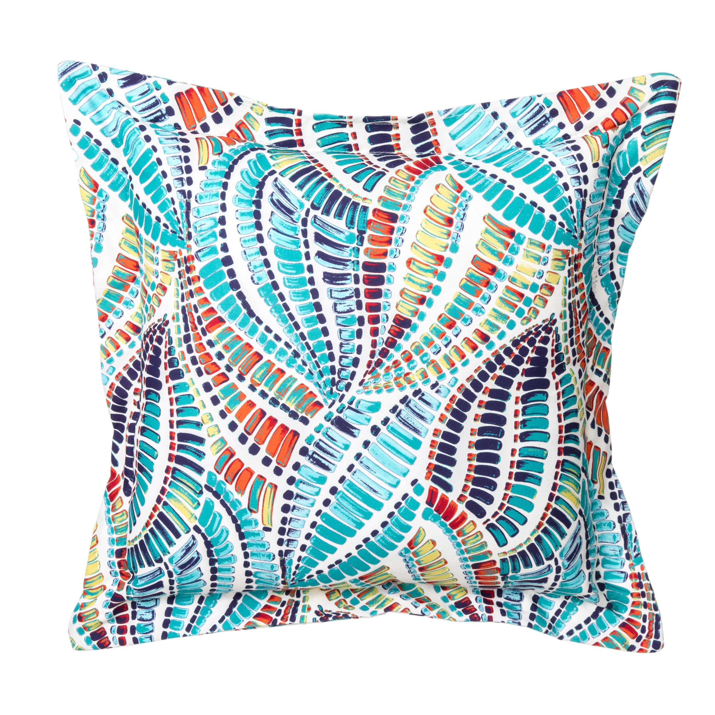 Allen+Roth Zuni Pillow with Flange Oversized Graphic Print Multi Square