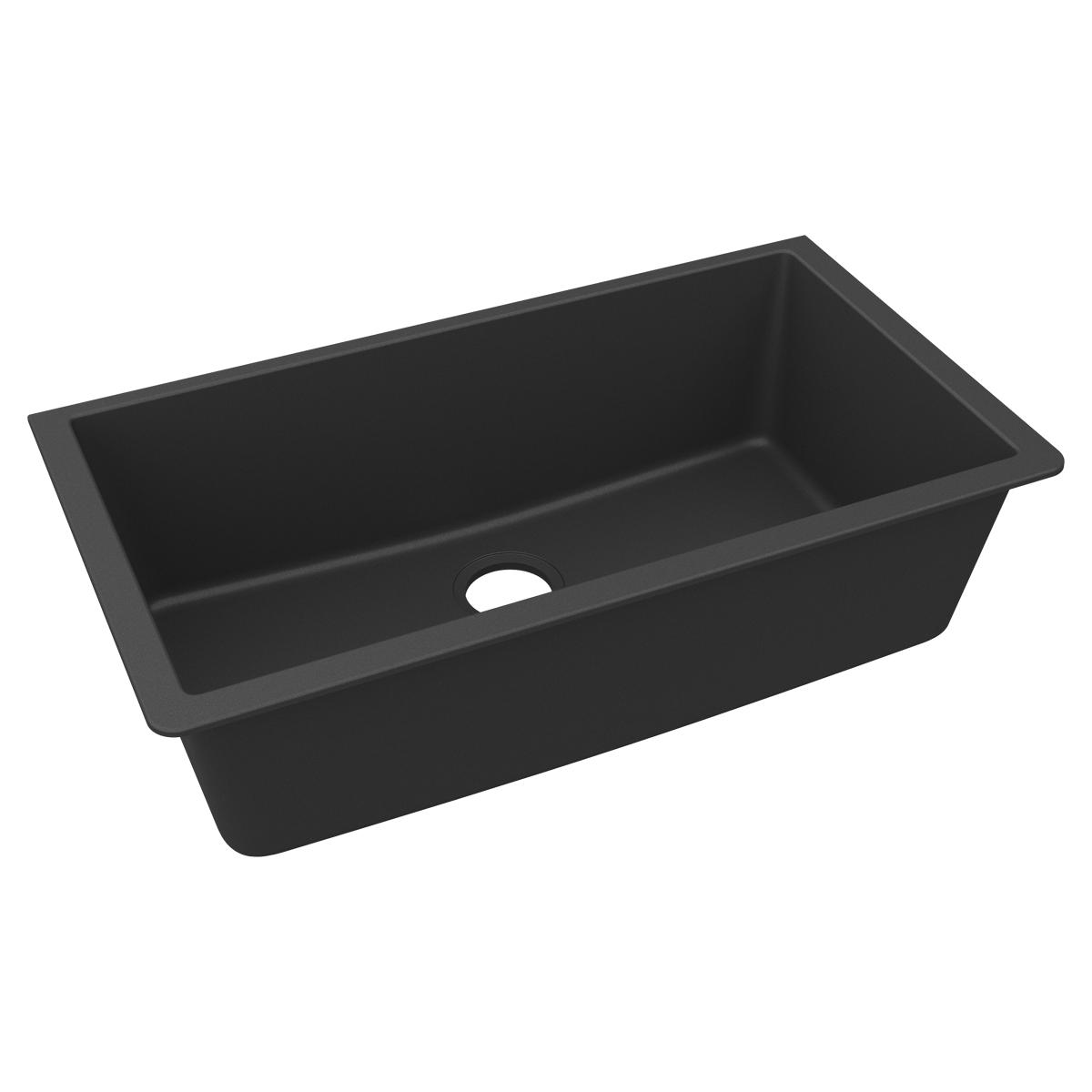 Elkay ELGRU13322MB0 Quartz Classic Undermount 33-Inches x 18.46-Inches Quartz Single bowl Kitchen Sink