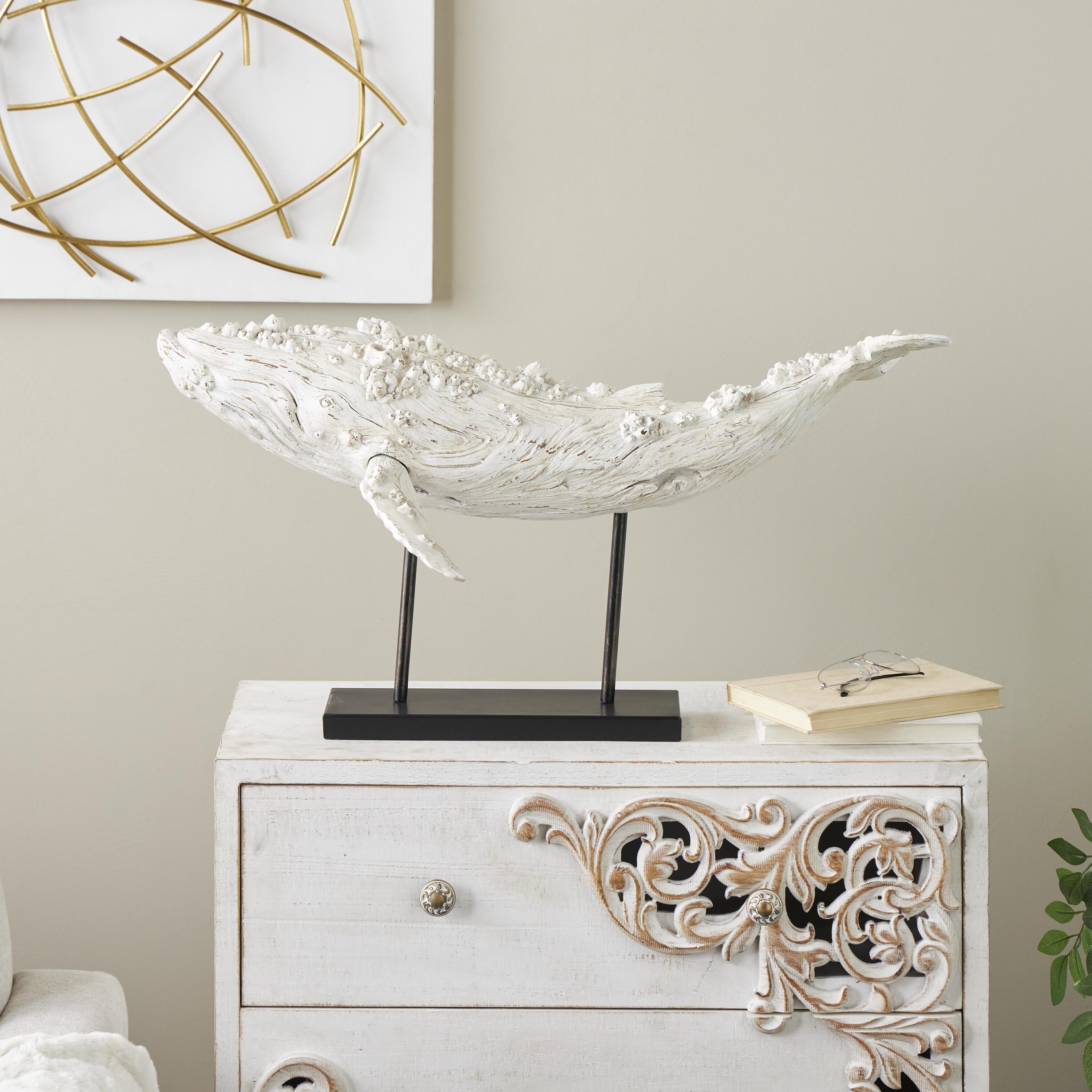 Grayson Lane 823033 Off-white Stone Coastal Sculpture