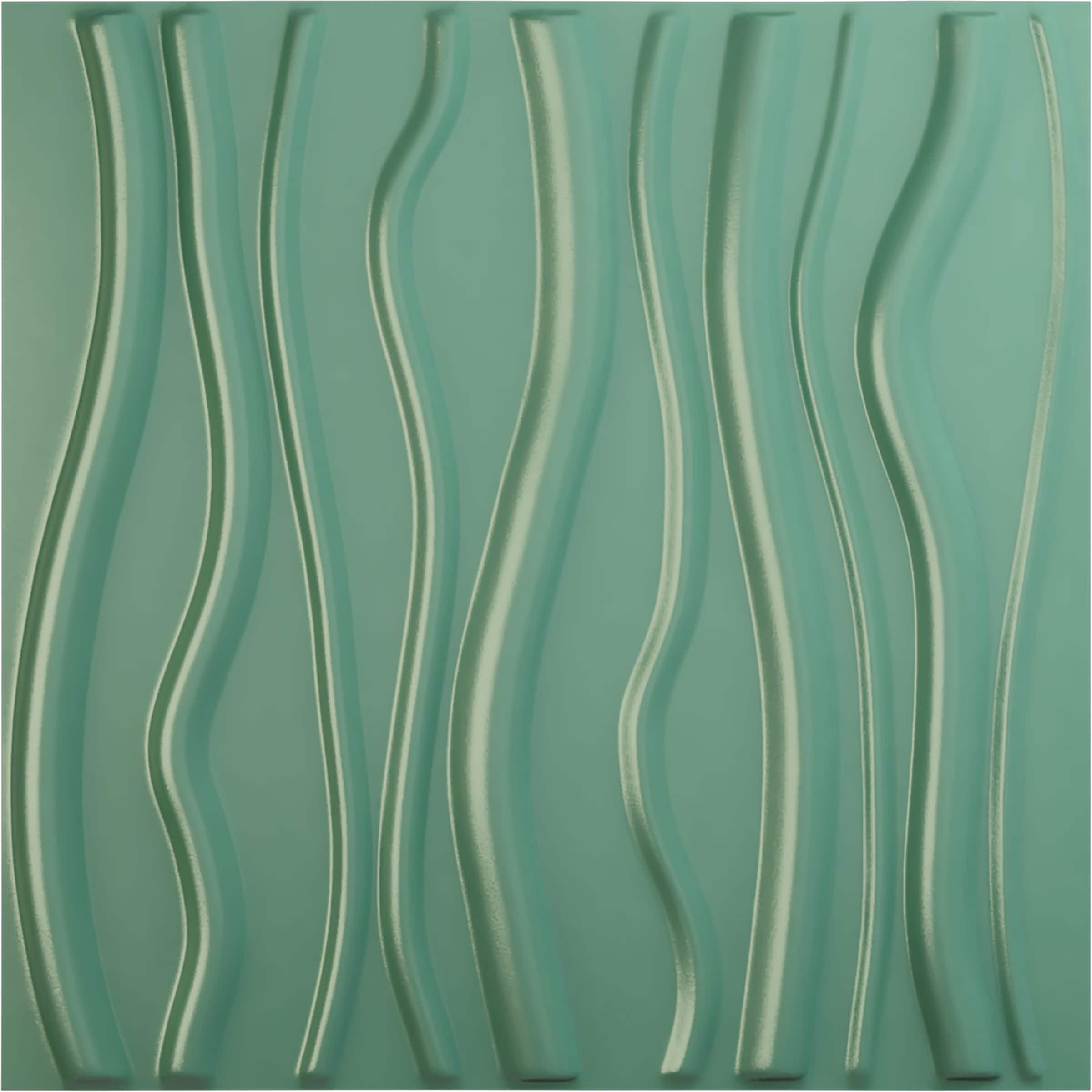 Ekena Millwork WP20X20JAFSM-CASE-12 19-5/8-in x 19-5/8-in Embossed Paintable/Stainable Green PVC Wall Panel ( 12 -Pack, Covers 32.04-sq ft )