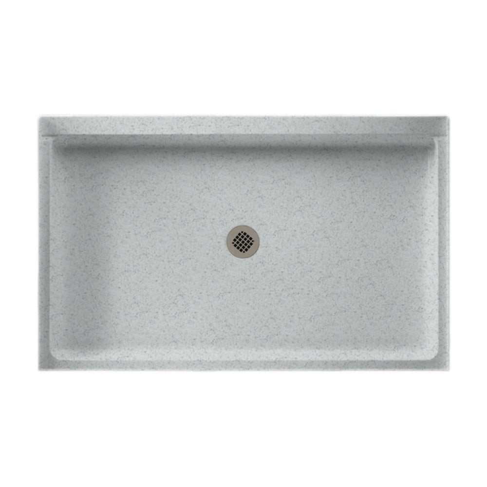 SWAN 34-in W x 54-in L x 5.5-in H Tahiti Gray Rectangle Shower Pan Base ...