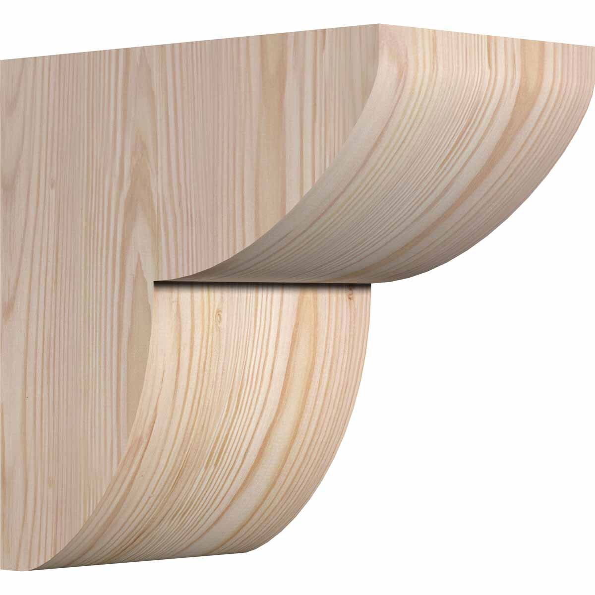 Ekena Millwork COR06X10X10CRE00RDF 6-in x 10-in x 10-in Crestline Unfinished Douglas fir Wood Paintable/Stainable Corbel