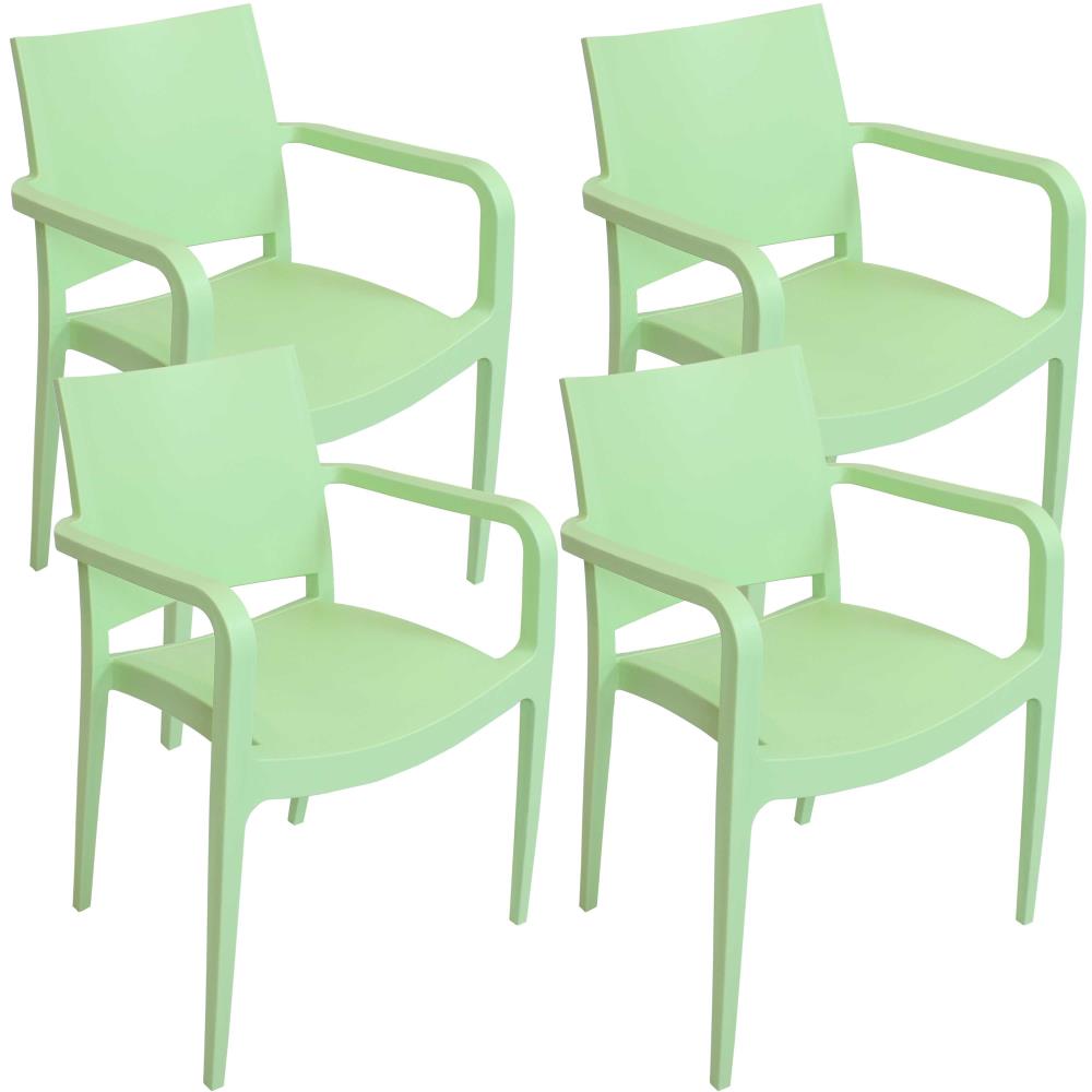 green plastic stackable patio chairs