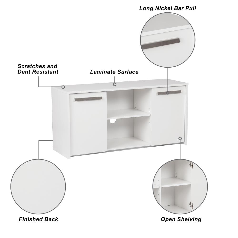 Saint Birch Miami 47.25-in White Lateral File Cabinet, Transitional ...