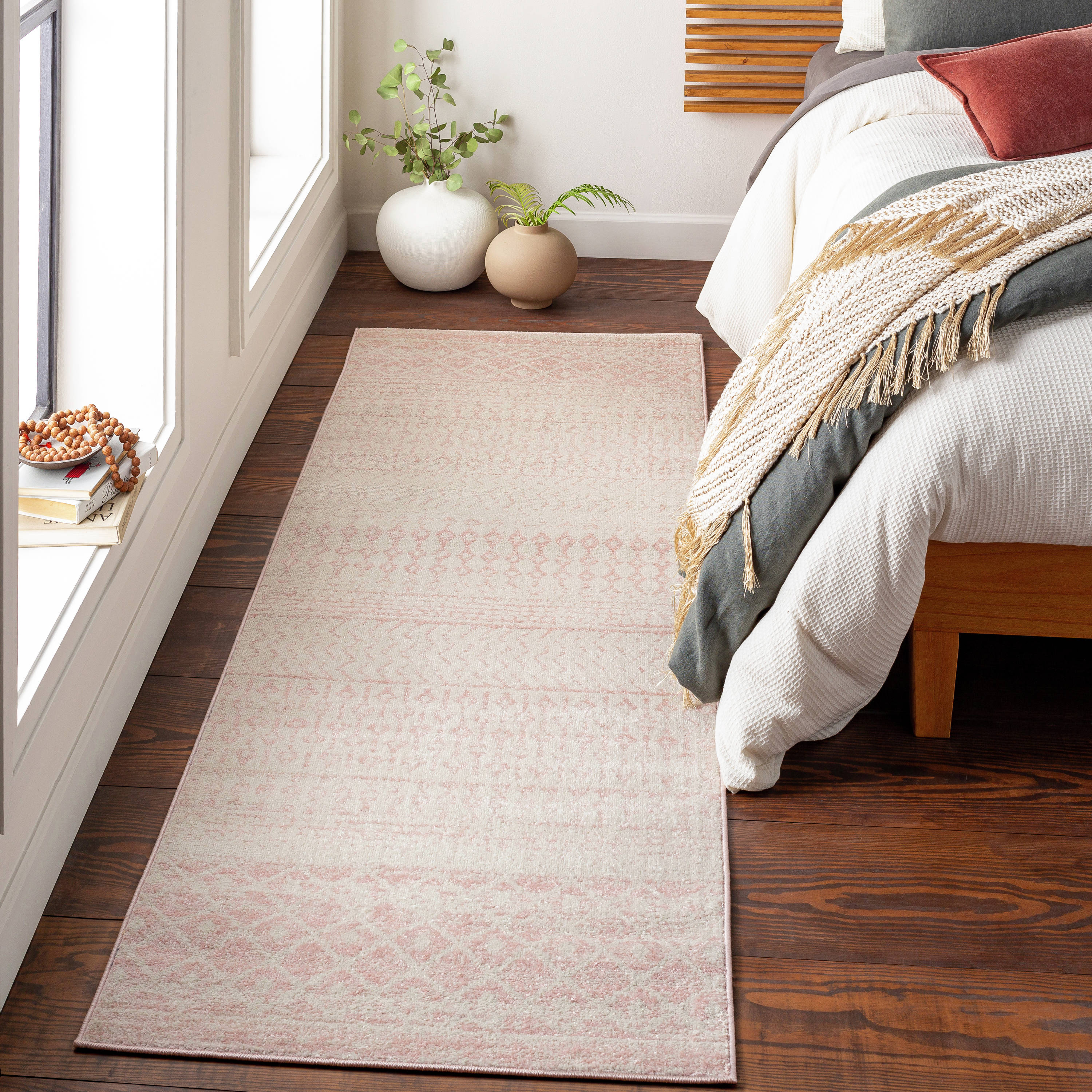 Livabliss ELZ2358-710103 Elaziz 8 X 10 (ft) Blush Indoor Geometric Moroccan Area Rug