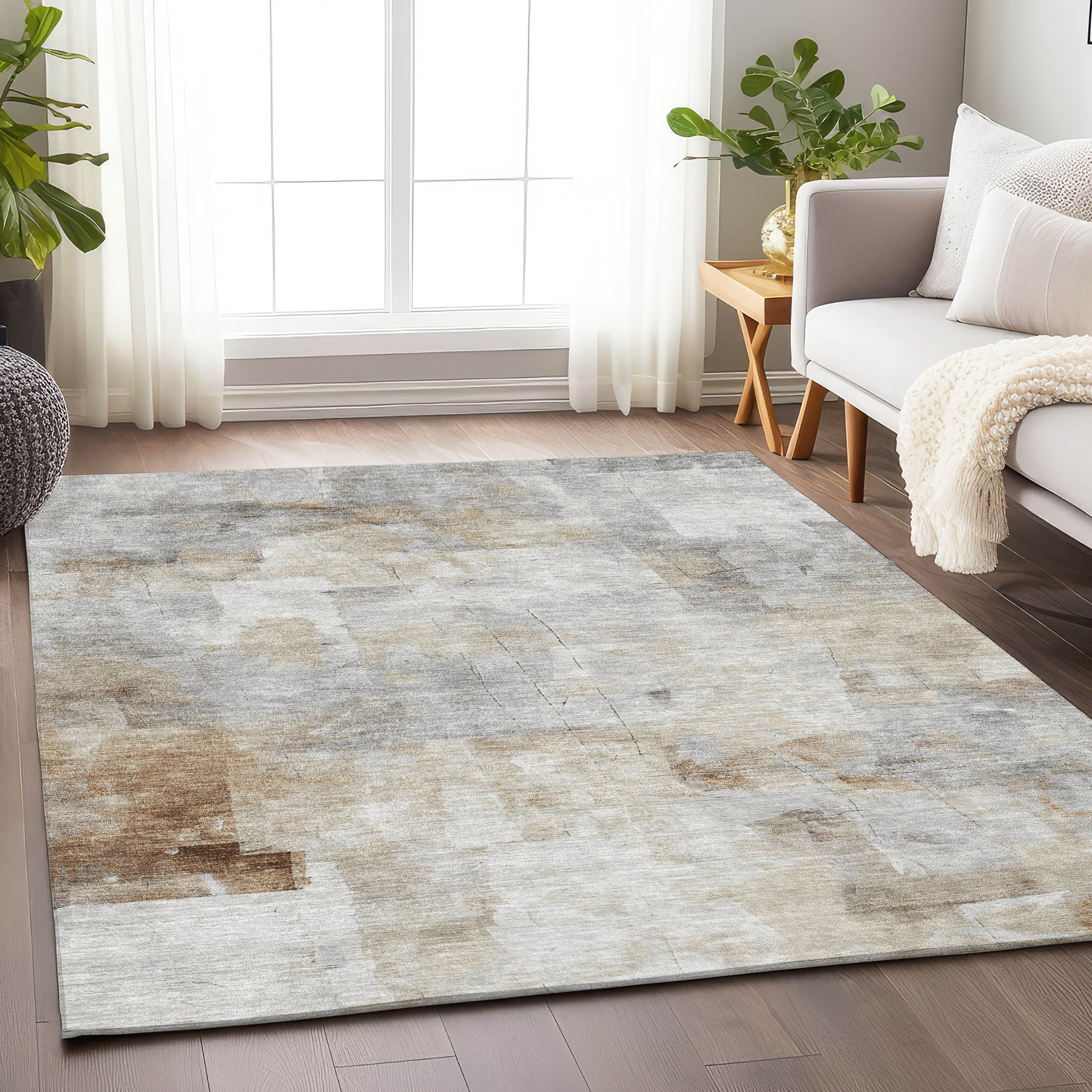Addison Rugs ACN1673LN30X46 Chantille ACN1673LN 2 x 3 (ft) Loomed Linen Rectangular Indoor/Outdoor Machine washable Pet Friendly Area rug