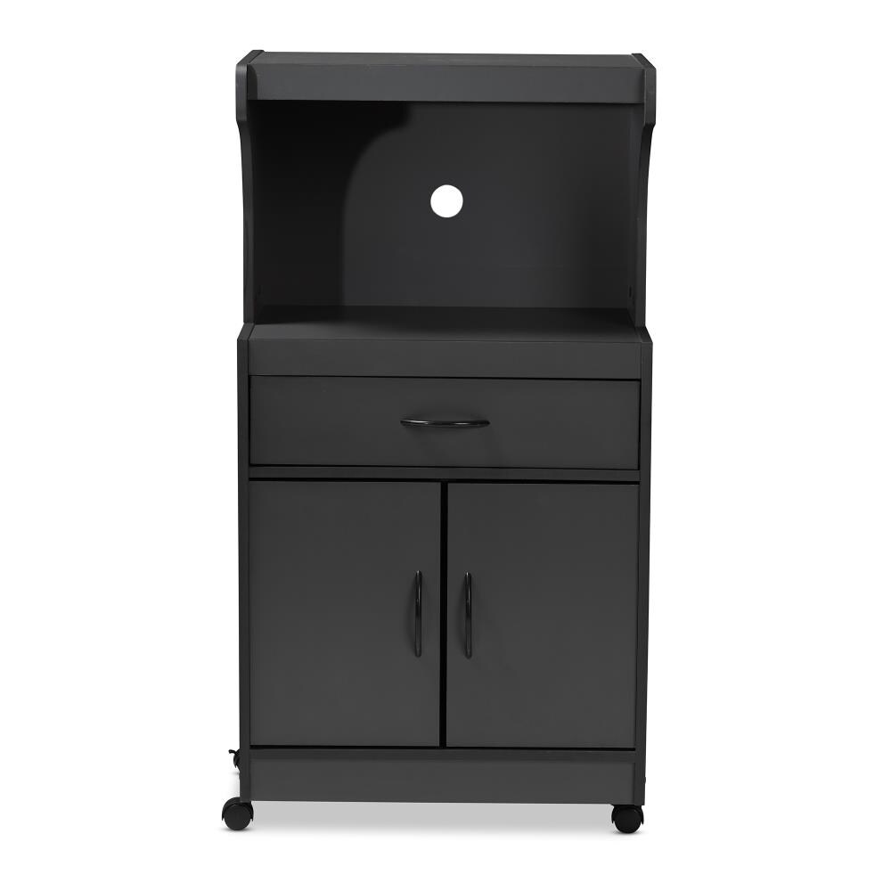 Baxton Studio Tannis Contemporary Modern Charcoal Kitchen Hutch in