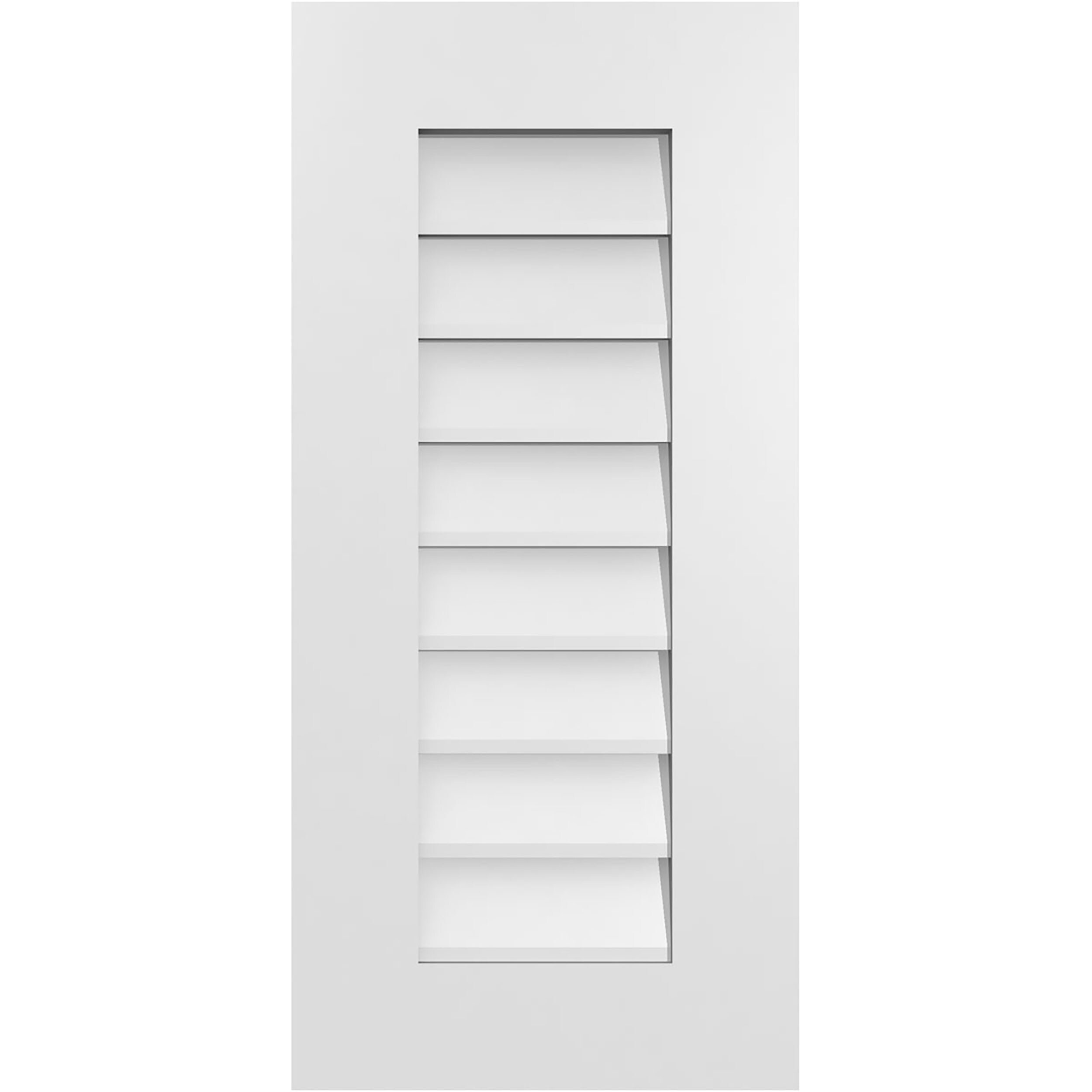 Ekena Millwork GVPVE14X3001SN 14-Inches x 30-Inches Off-white Rectangle PVC Gable Louver Vent