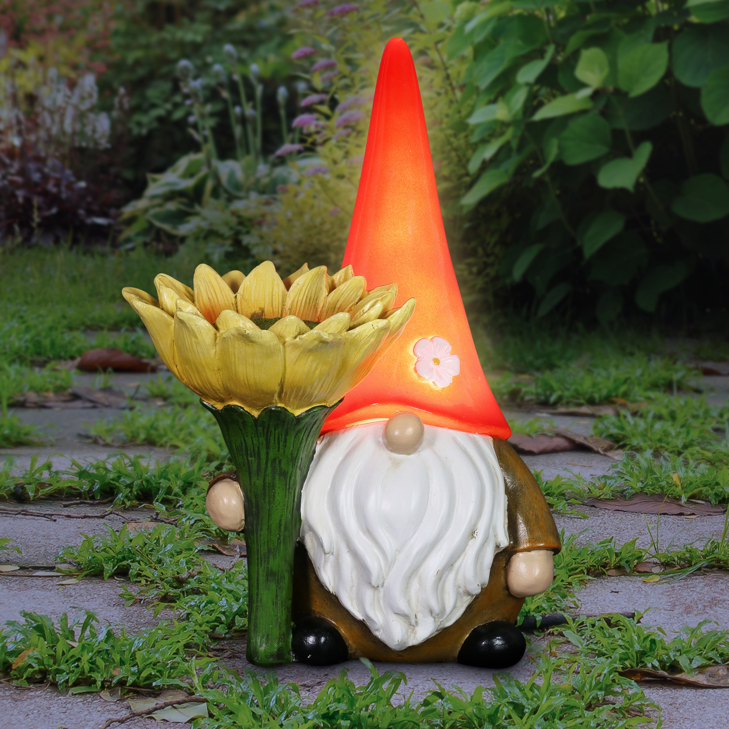 Exhart 12.48-in H x 9.1-in W Multiple Colors/Finishes Gnome Garden ...