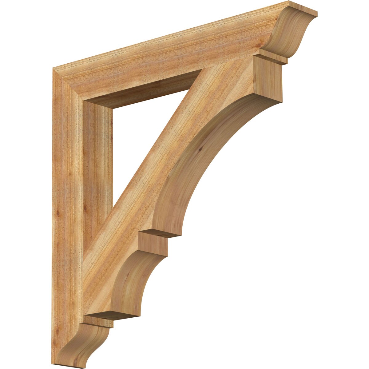 Ekena Millwork BKT06X42X42BOA01RWR Balboa traditional rough sawn 6-in x 42-in x 42-in Western red cedar Brown Wood Standard bracket