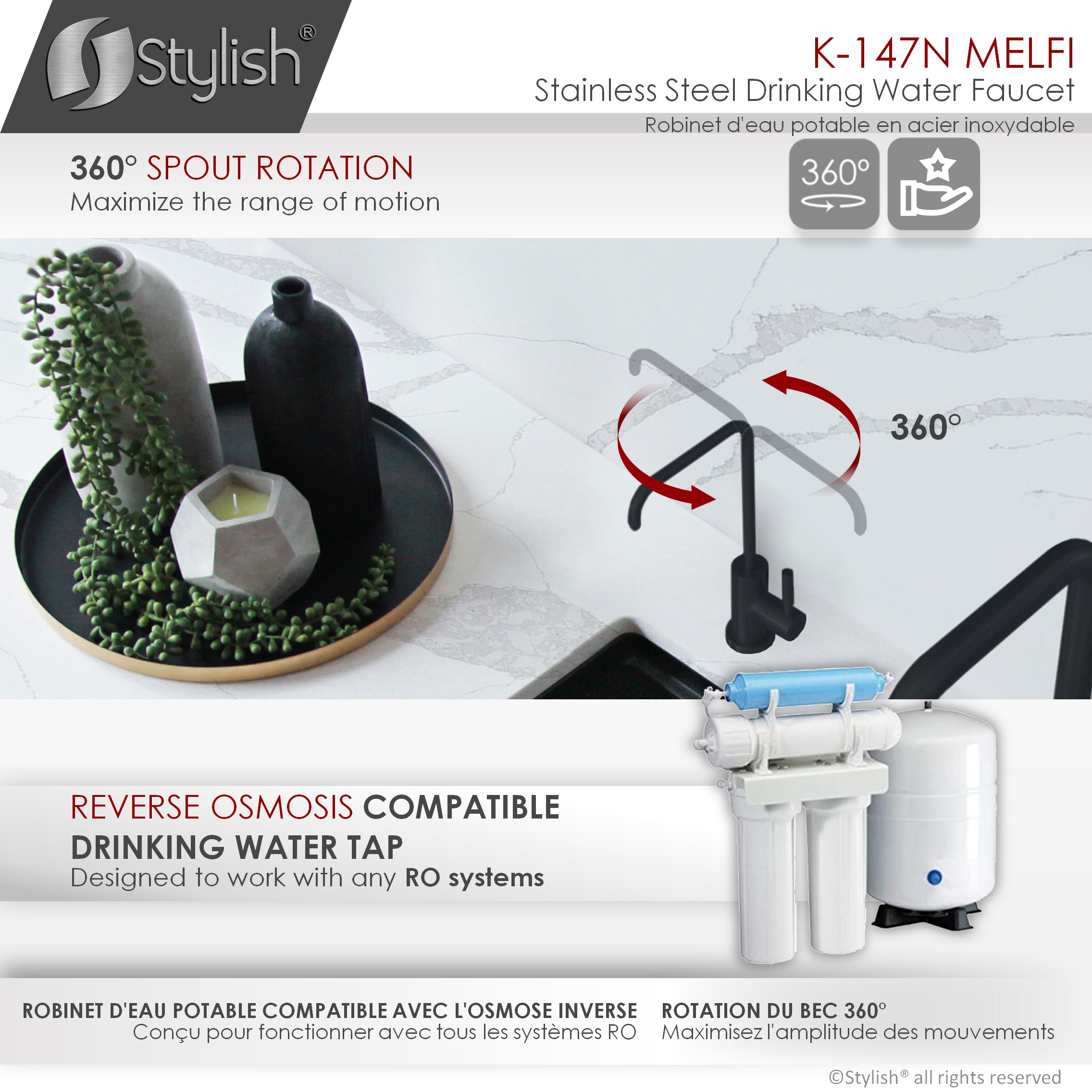 Stylish K-147N Kitchen-Faucets - View #3