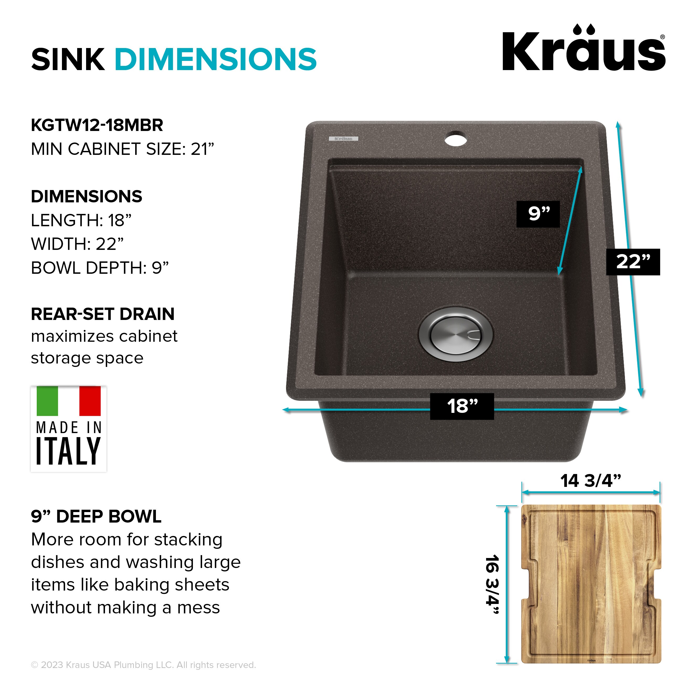 Kraus KGTW12-18MBR Bar-Prep-Sinks - View #6