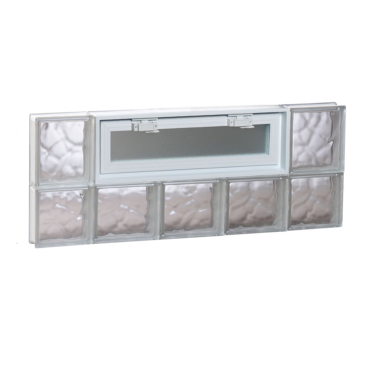 REDI2SET V3614DC Wavy Glass 34.75-in x 13.5-in Frameless Replacement Glass Block Window