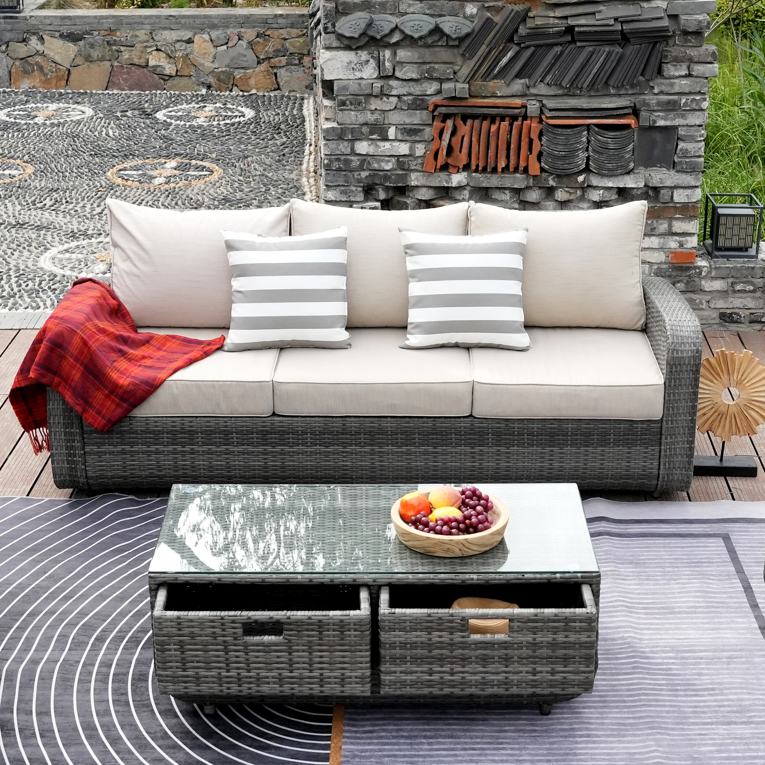 Moda Furnishings CMAS-1515-GR Patio-Conversation-Sets - View #6