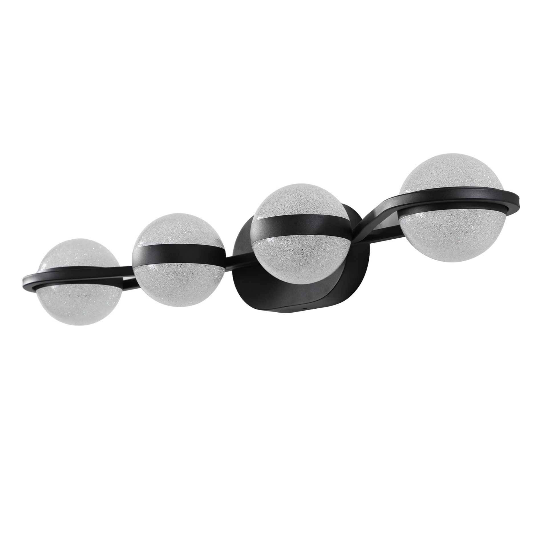 Ayelon Vanity Lights 29-in 4 Light Black Integrated LED Modern/contemporary Bathroom Vanity light
