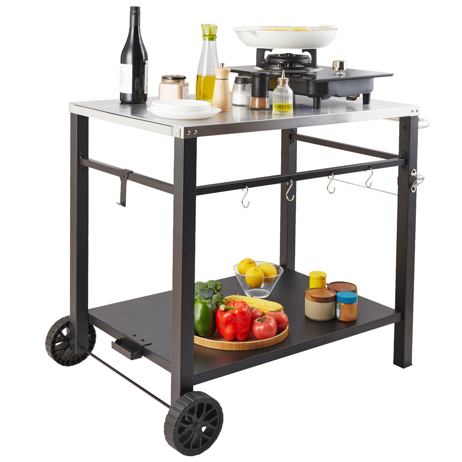 SVOPES SVOPESJSHWBCT02510V0 Outdoor Grill Dining Cart Stainless steel Steel Grill cart