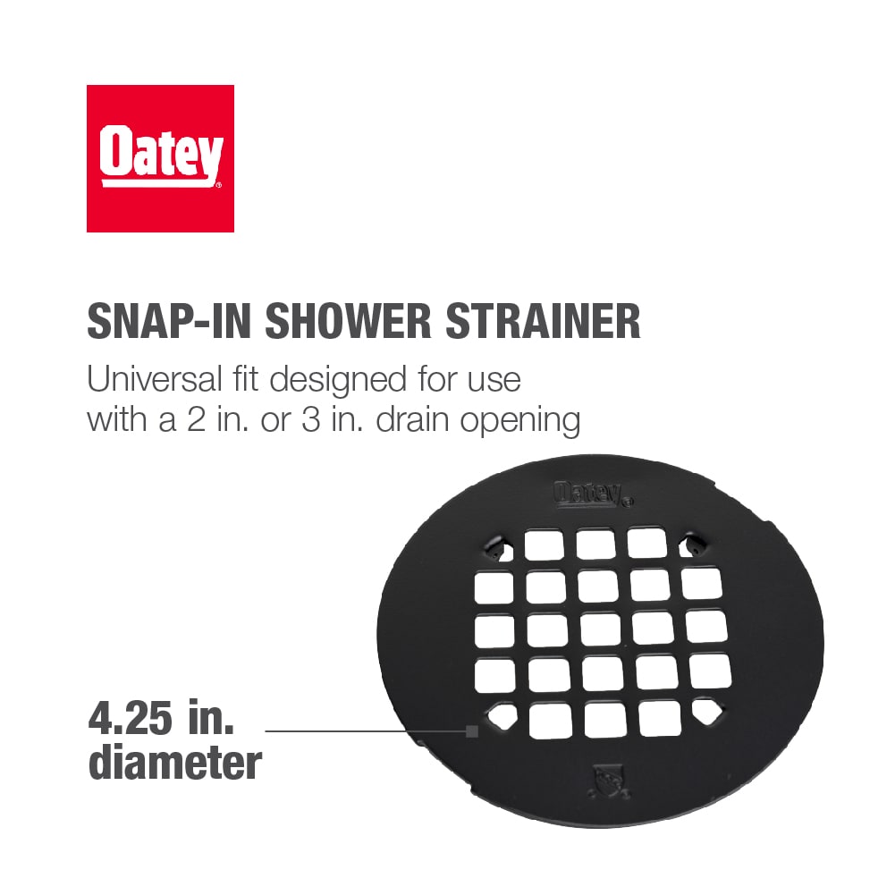 4~ Tile-In Round Shower Drain in Matte Black DT061411-BL