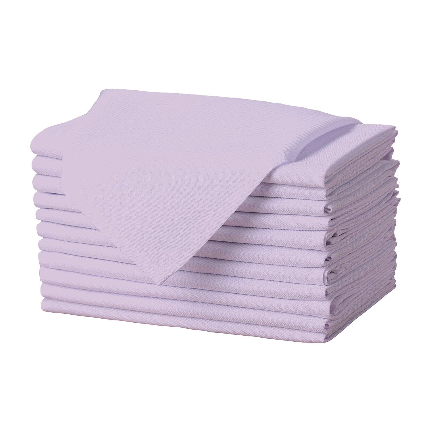 Gee Di Moda  Cloth Napkin - 17 x 17 Inch Lavender Dinner Napkins - Set of 12 - Soft and Absorbent Washable Fabric Cloth Table Napkins with Hemmed Edges