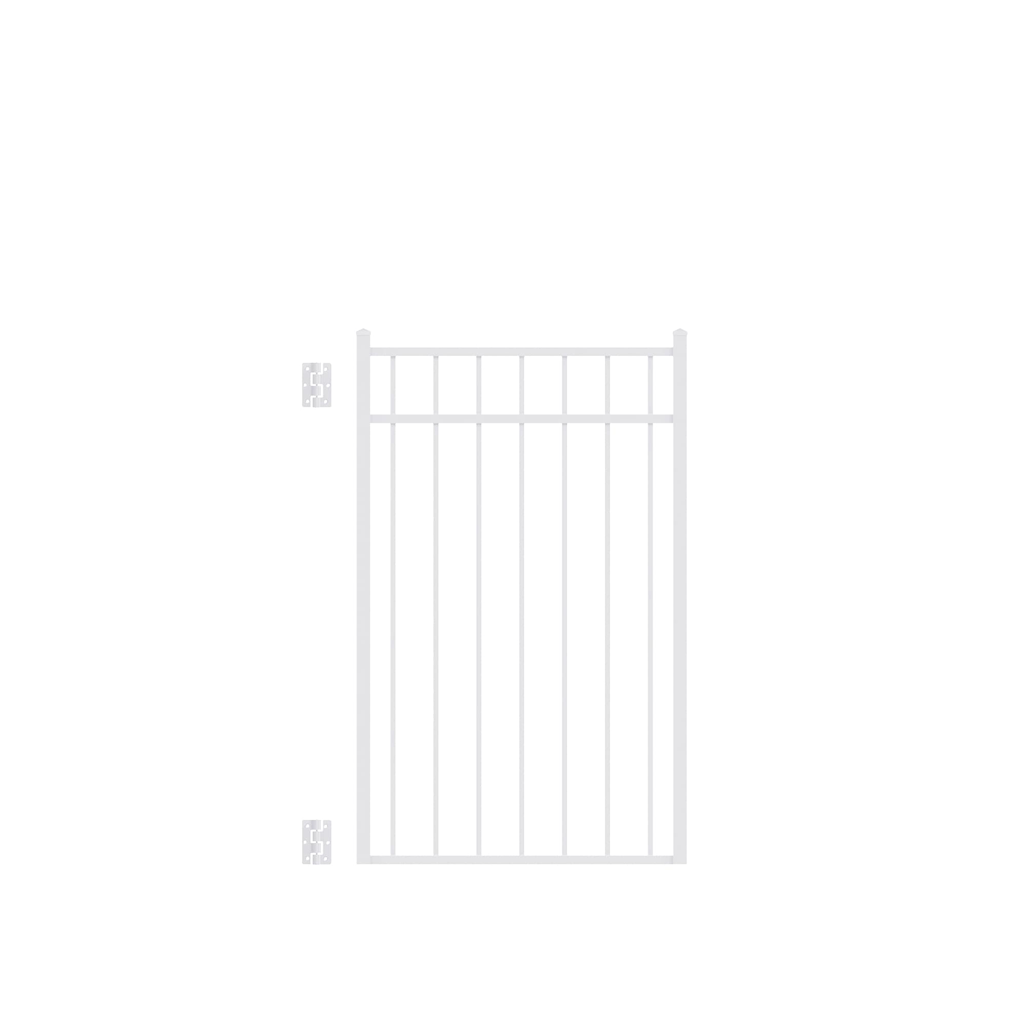 Freedom 73009908 New Haven 4-1/2-ft H x 3-ft W White Aluminum Decorative Fence gate
