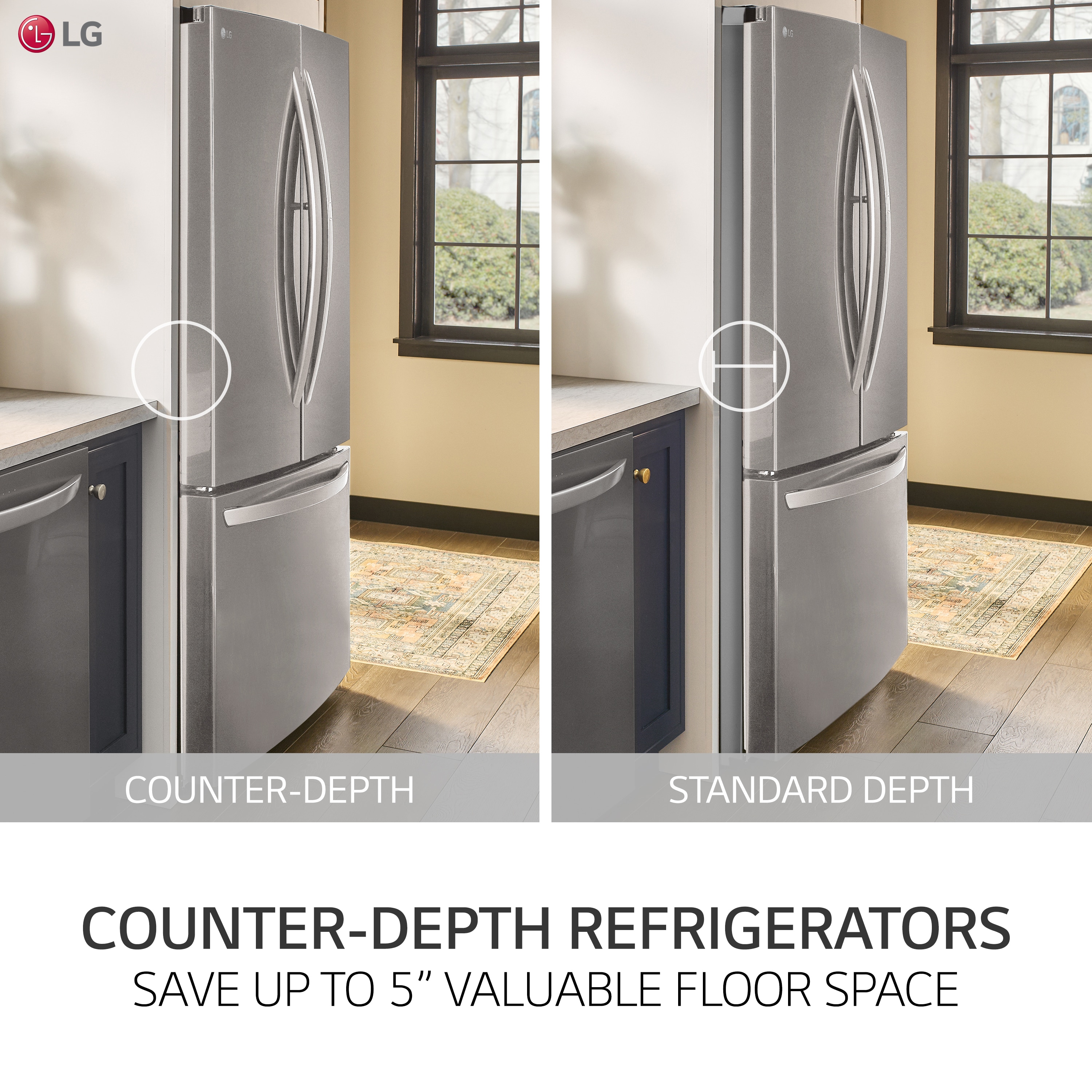 standard refrigerator cabinet depth