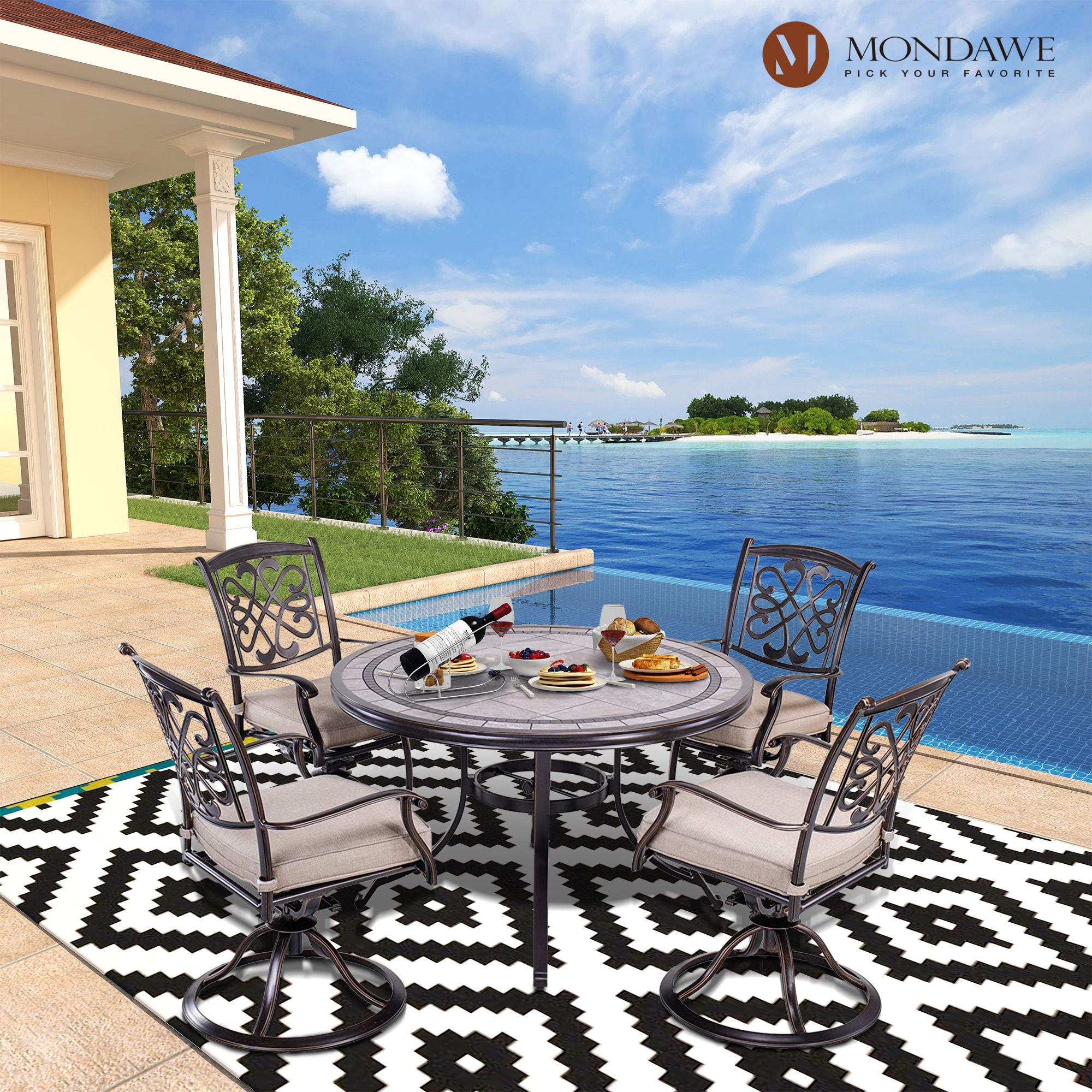 Mondawe CR-GSMU-JVAU Patio-Dining-Sets - View #2