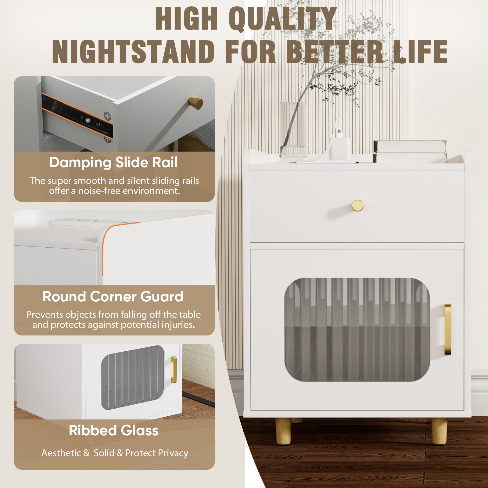 LTMATE LSBLH003WT-11 nightstands - View #4
