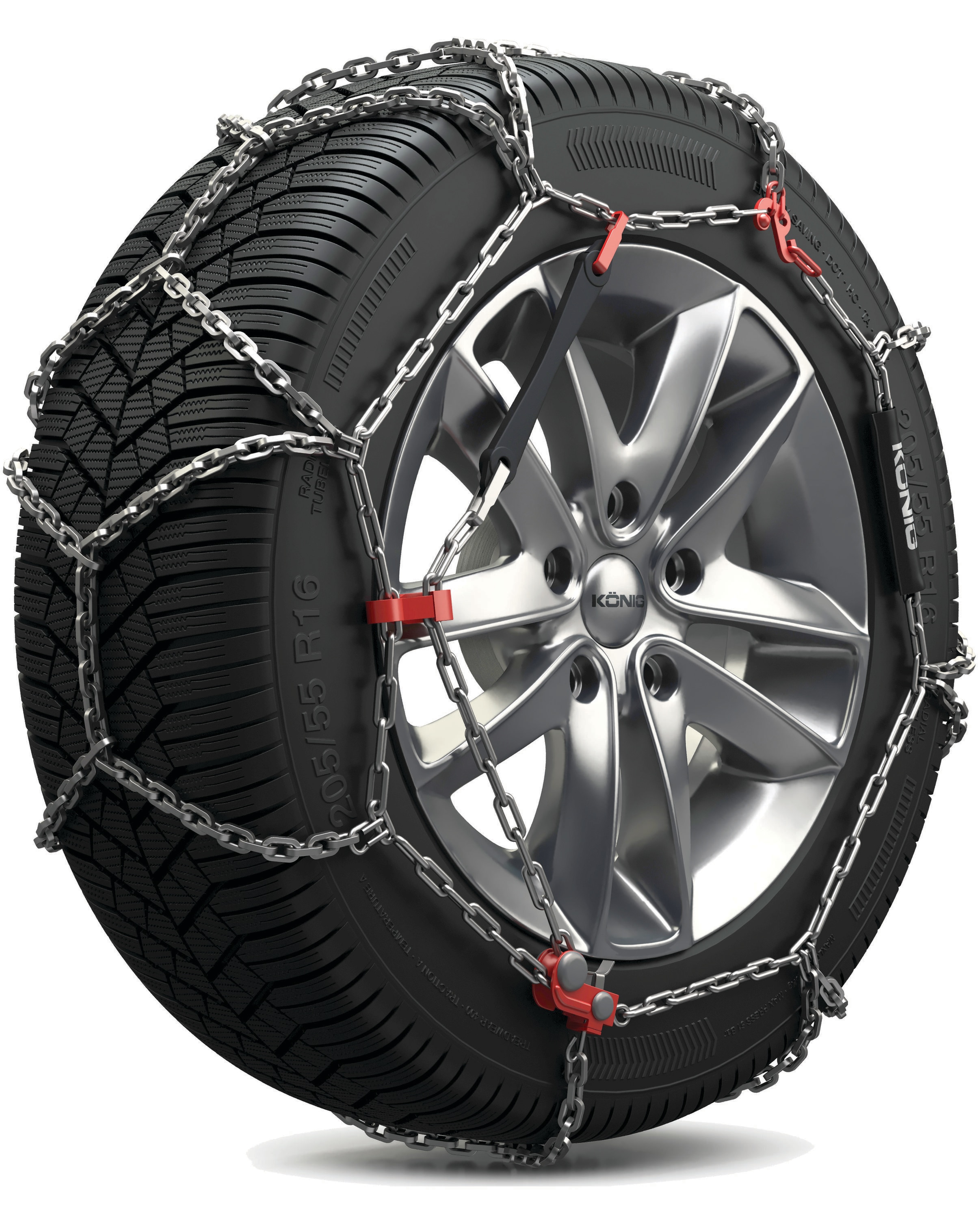 Konig 12mm Manual Tensioning Tire Chains- Simple, Sturdy, and Affordable-  Ideal for Passenger Vehicles in the Exterior Car Accessories department at