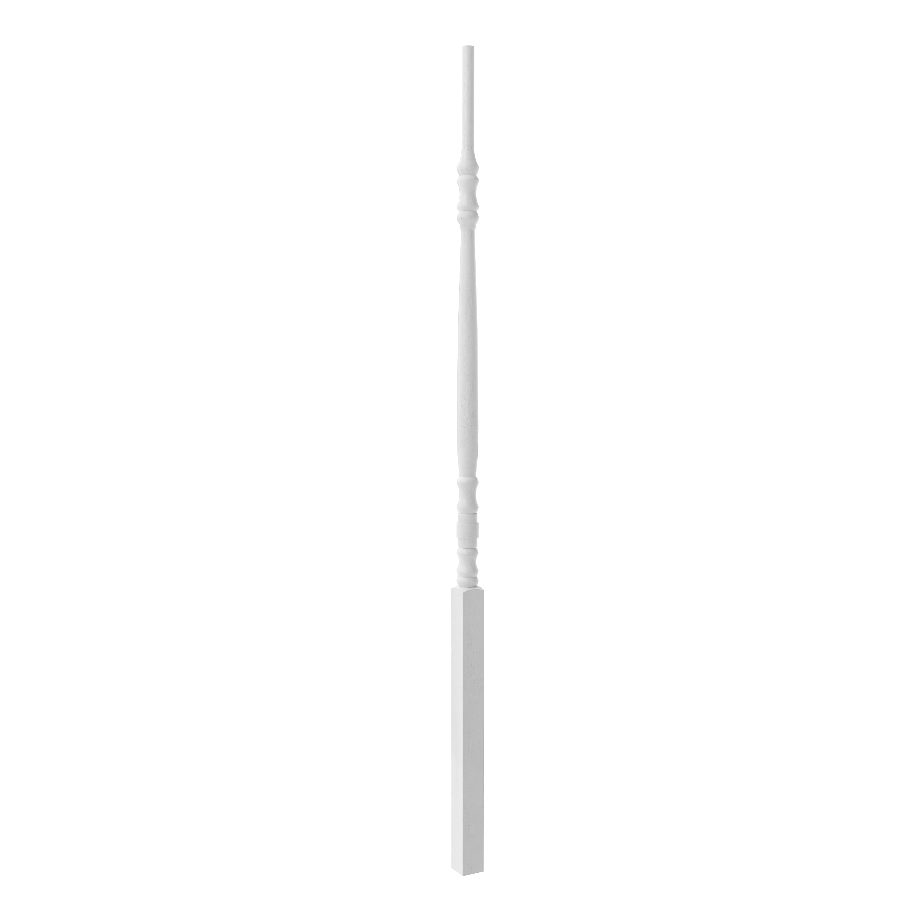Crown Heritage 459520042 42-in x 1.25-in Primed white Pin top Universal Stair Baluster Baluster