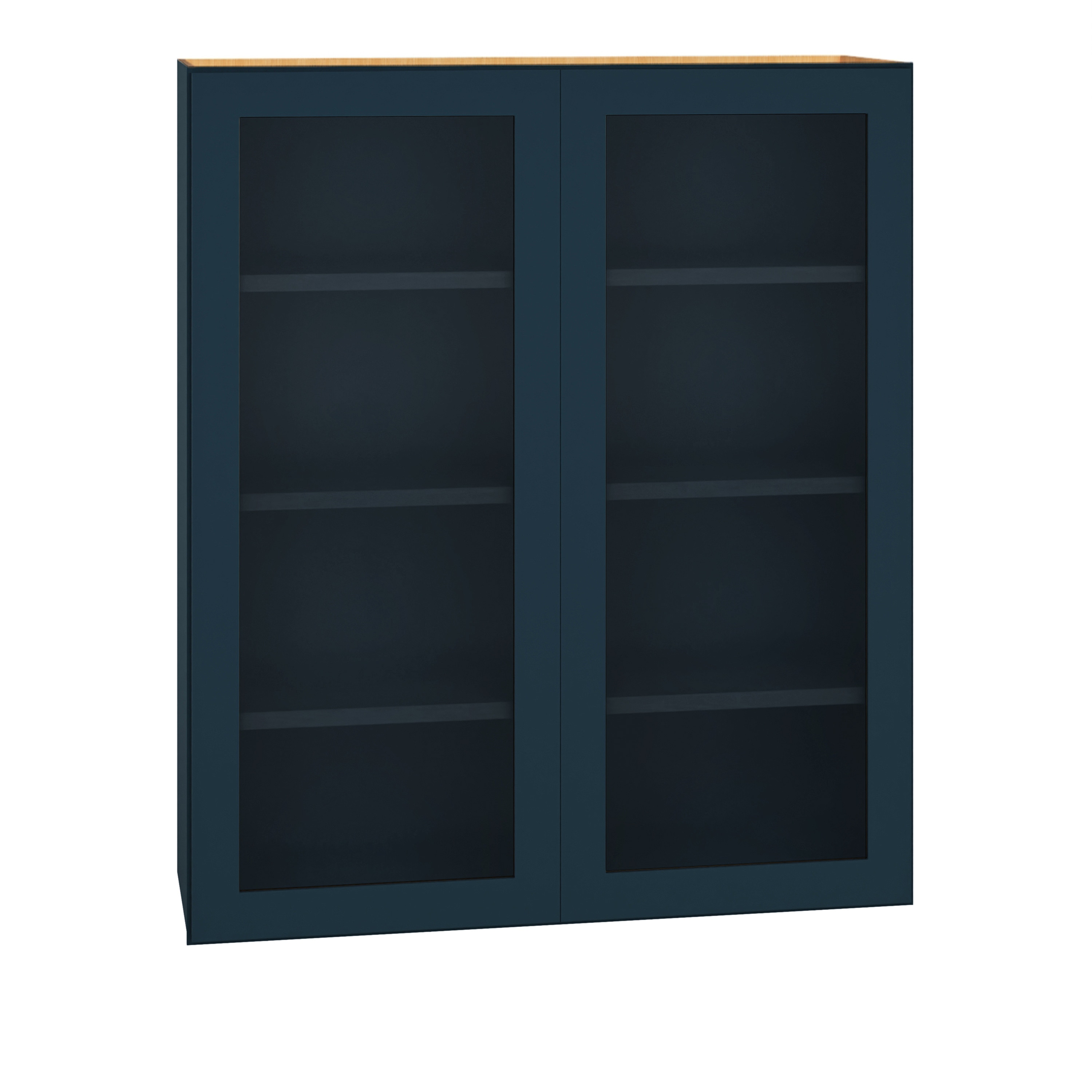 Diamond Express 330 WCG3642 Jamestown 36-in W x 42-in H x 12-in D Regatta Blue Wall Fully assembled Plywood Cabinet (Cut for Glass Shaker)