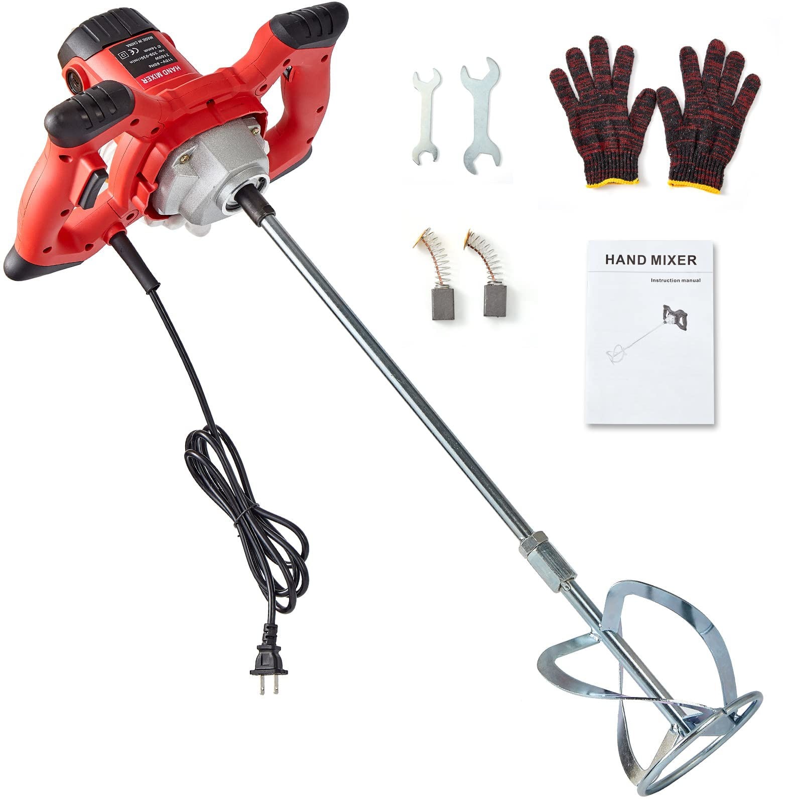 Etokfoks -  6 in Adjustable Speed Electric Concrete Mixer with 2300 Watt Motor and Overheating Pr...