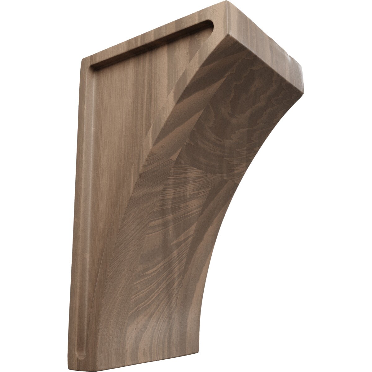Ekena Millwork CORW03X03X06LWWA 3-in x 3.5-in x 6-in Unfinished Walnut Wood Paintable/Stainable Corbel