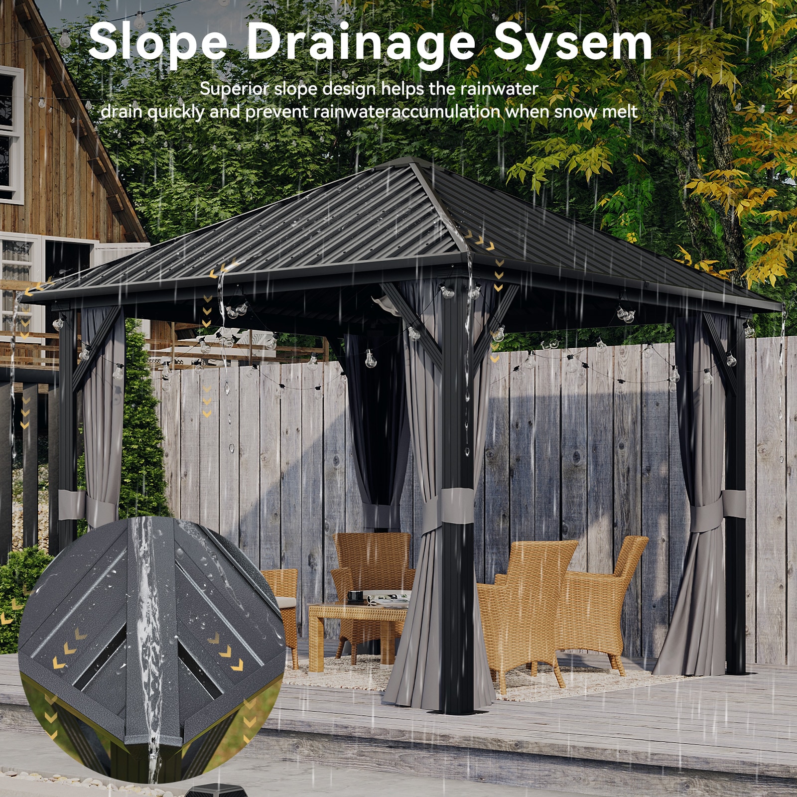 AOXUN G30023GR Wood-Resin-Gazebos - View #8