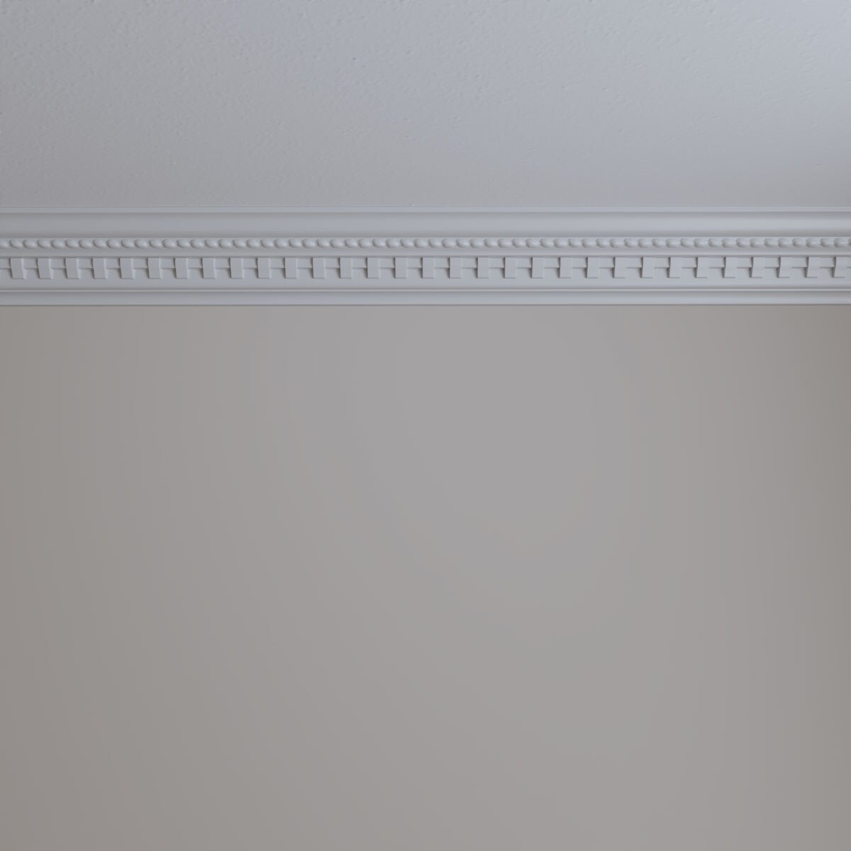 White Polyurethane Bulwark Dentil and Rope Crown Moulding