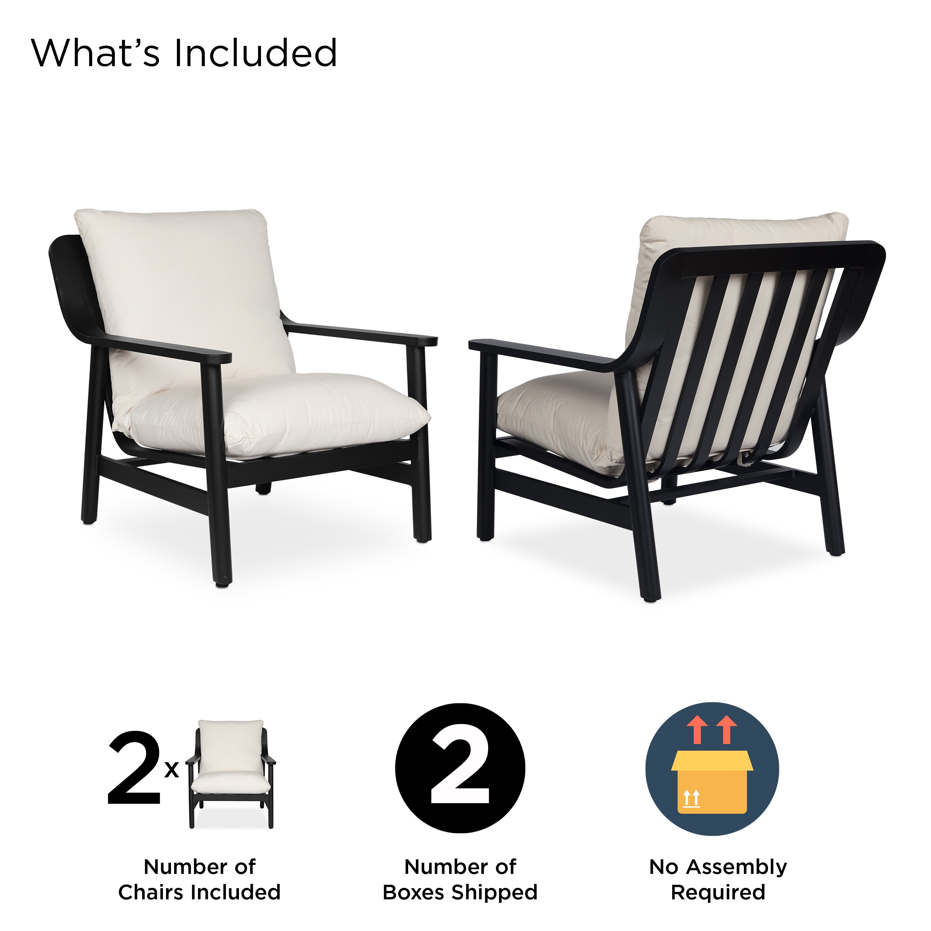 Real Flame 13098-BLK Patio-Chairs - View #3