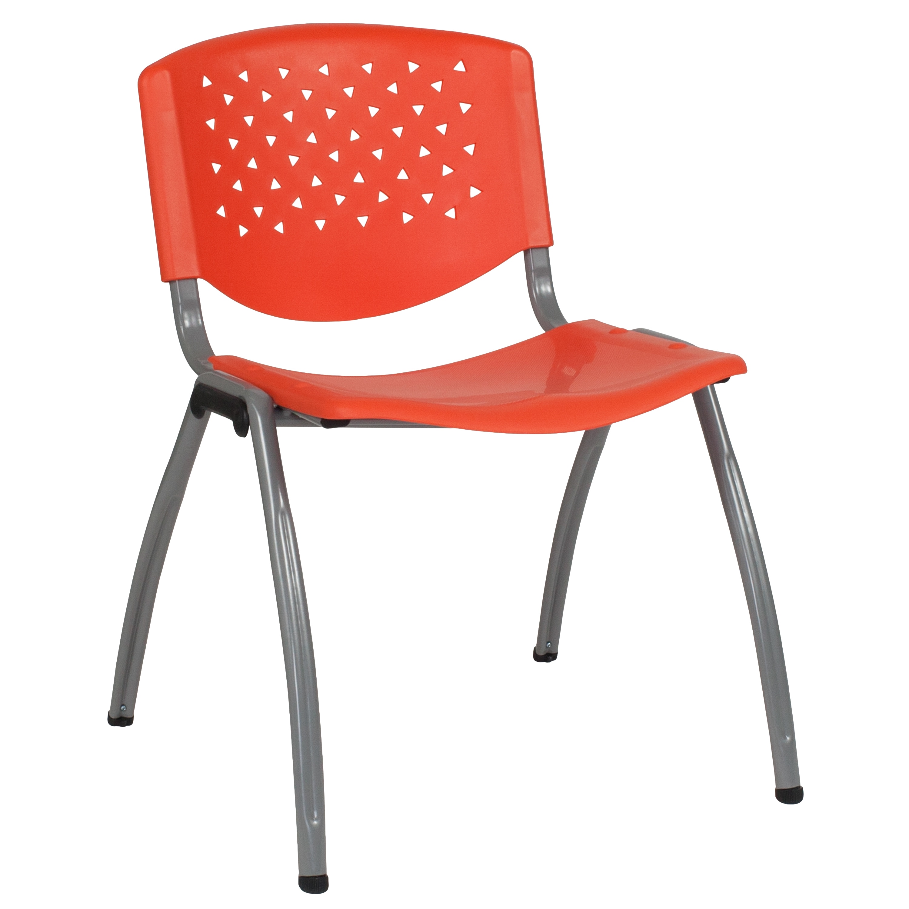 Flash Furniture 889142258186 Modern Orange Plastic Accent Chair