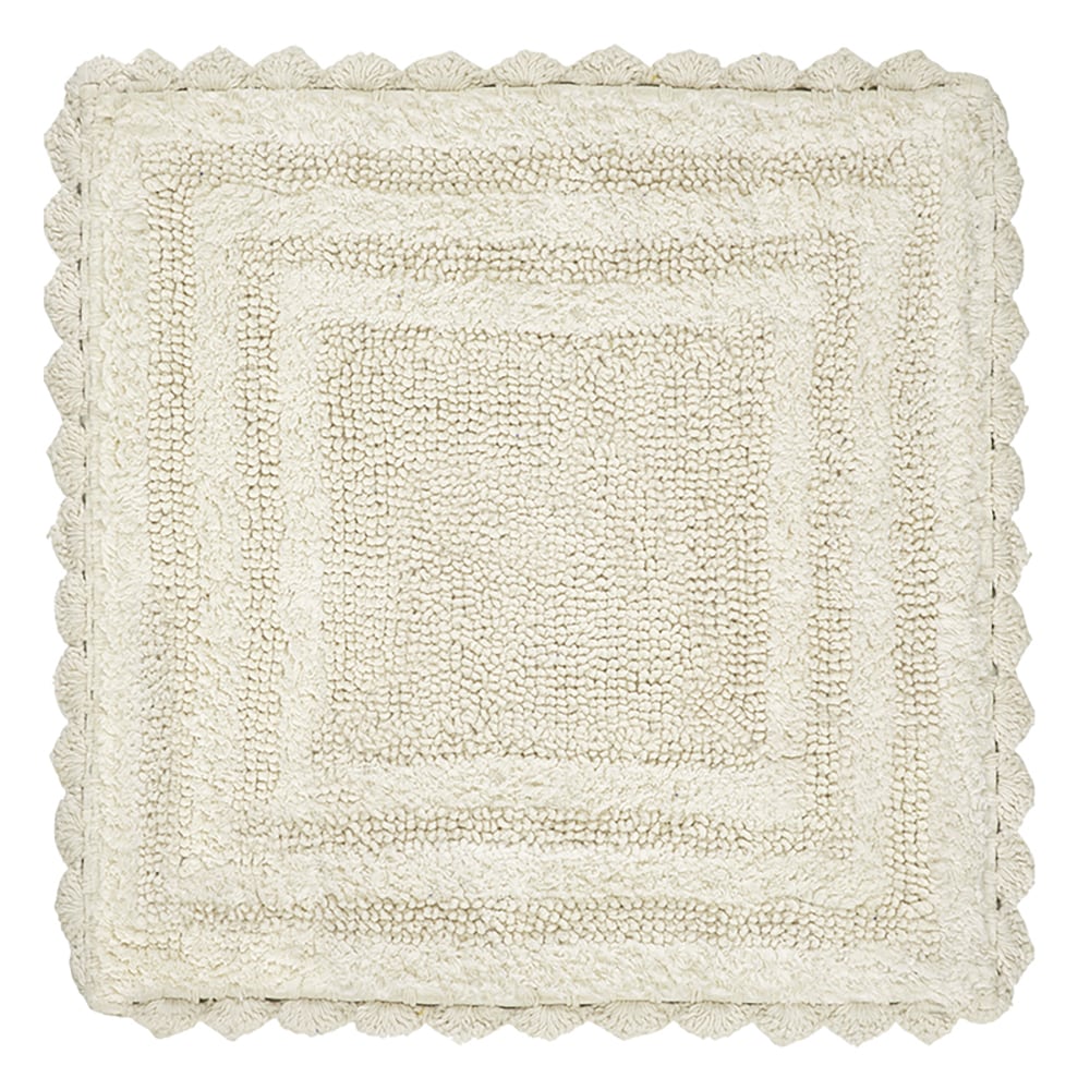 Better Trends 34in x 21in Ivory Cotton Bath Rug in the Bathroom Rugs