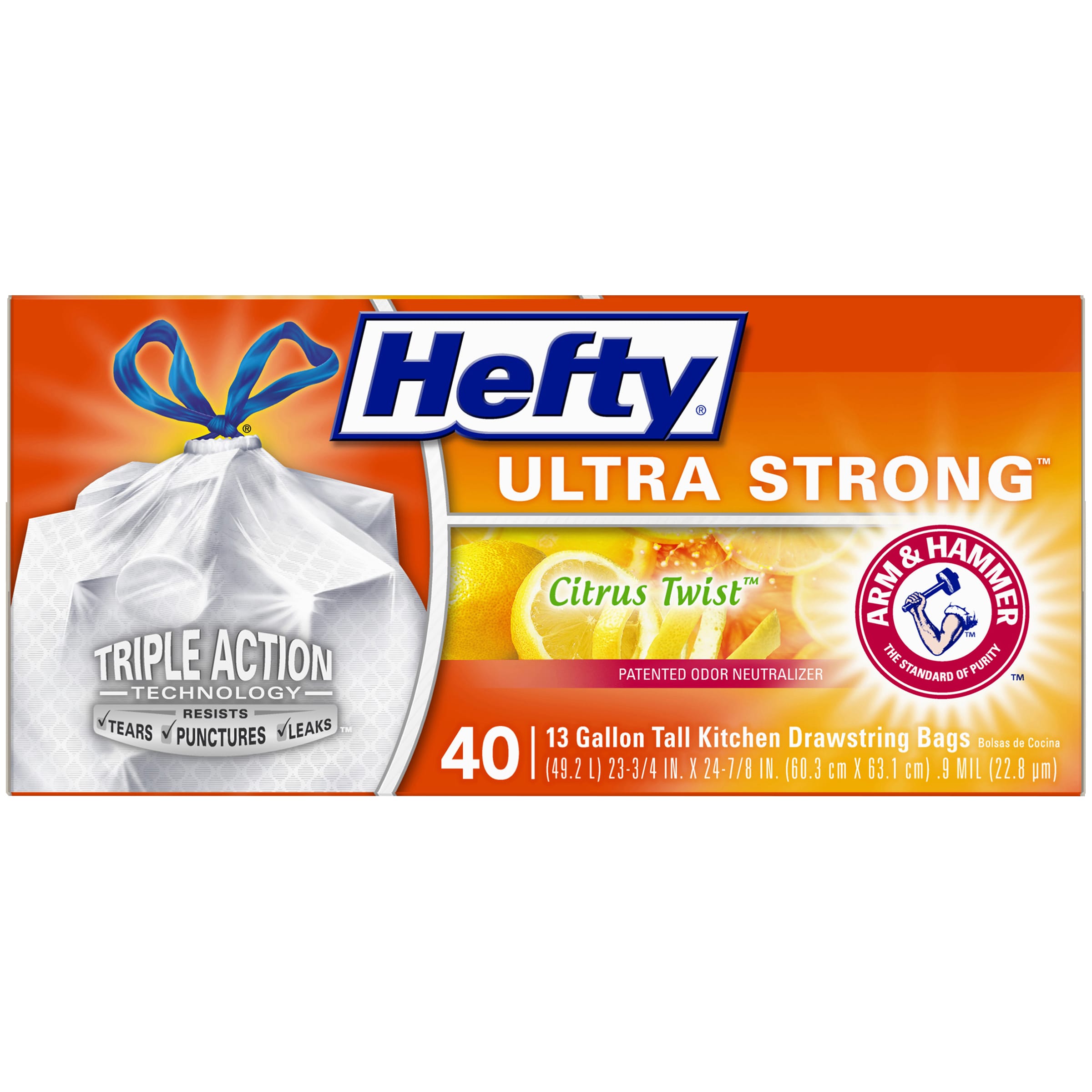 Hefty 480Count 13Gallons White Plastic Kitchen Flap Trash Bag in the Trash  Bags department at Lowescom