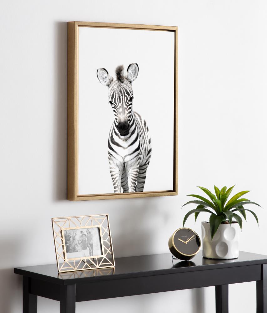 Kate and Laurel Gold Framed 24-in H x 18-in W Animals Print on Canvas in  the Wall Art department at