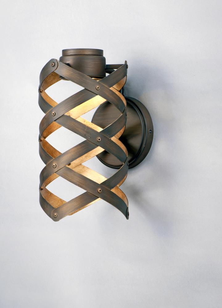 Maxim Lighting Weave 6-in W 1-Light Bronze Gilt/Gold Transitional Wall ...