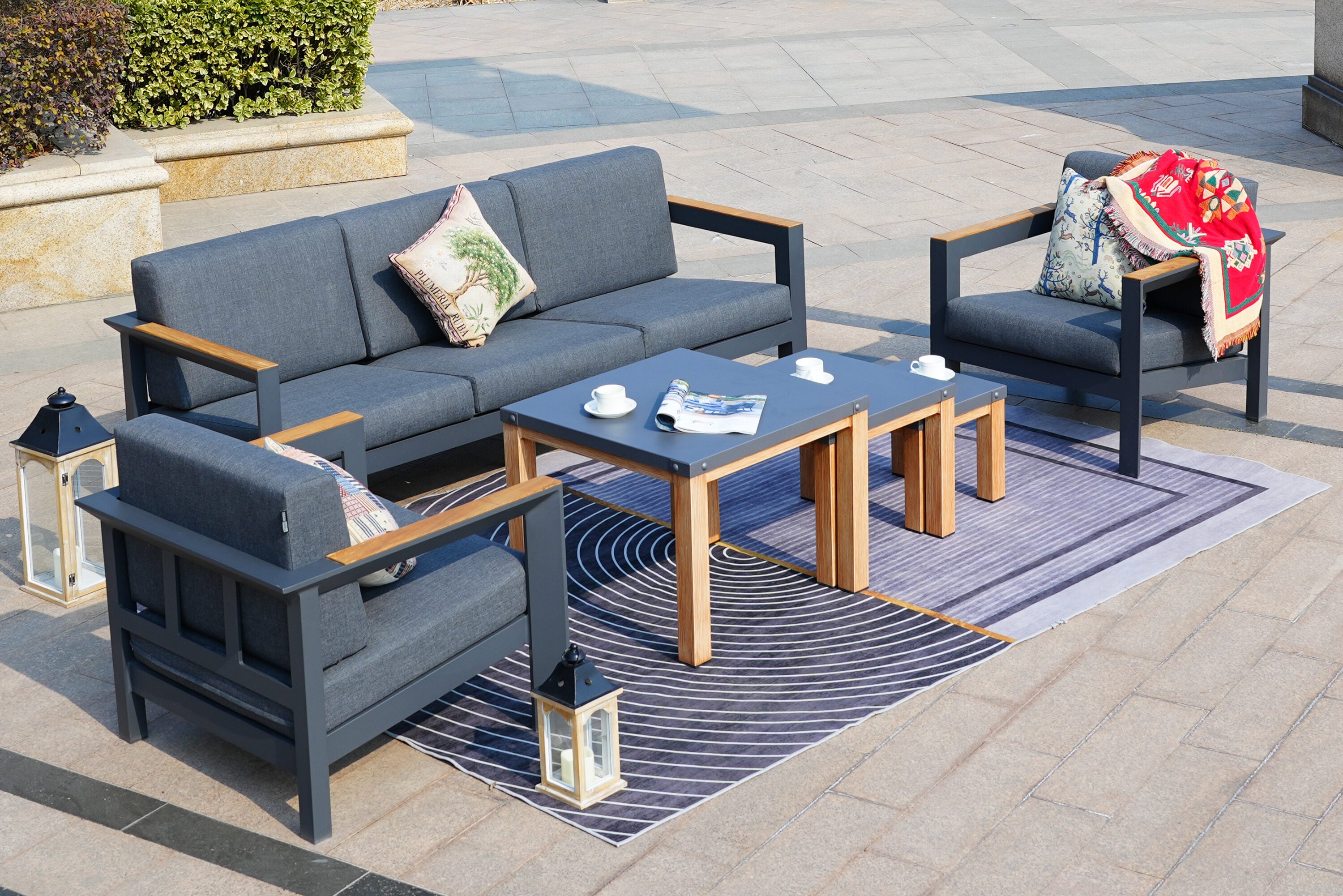 Moda Furnishings MOS-2326A-41T-GR Patio-Conversation-Sets - View #4