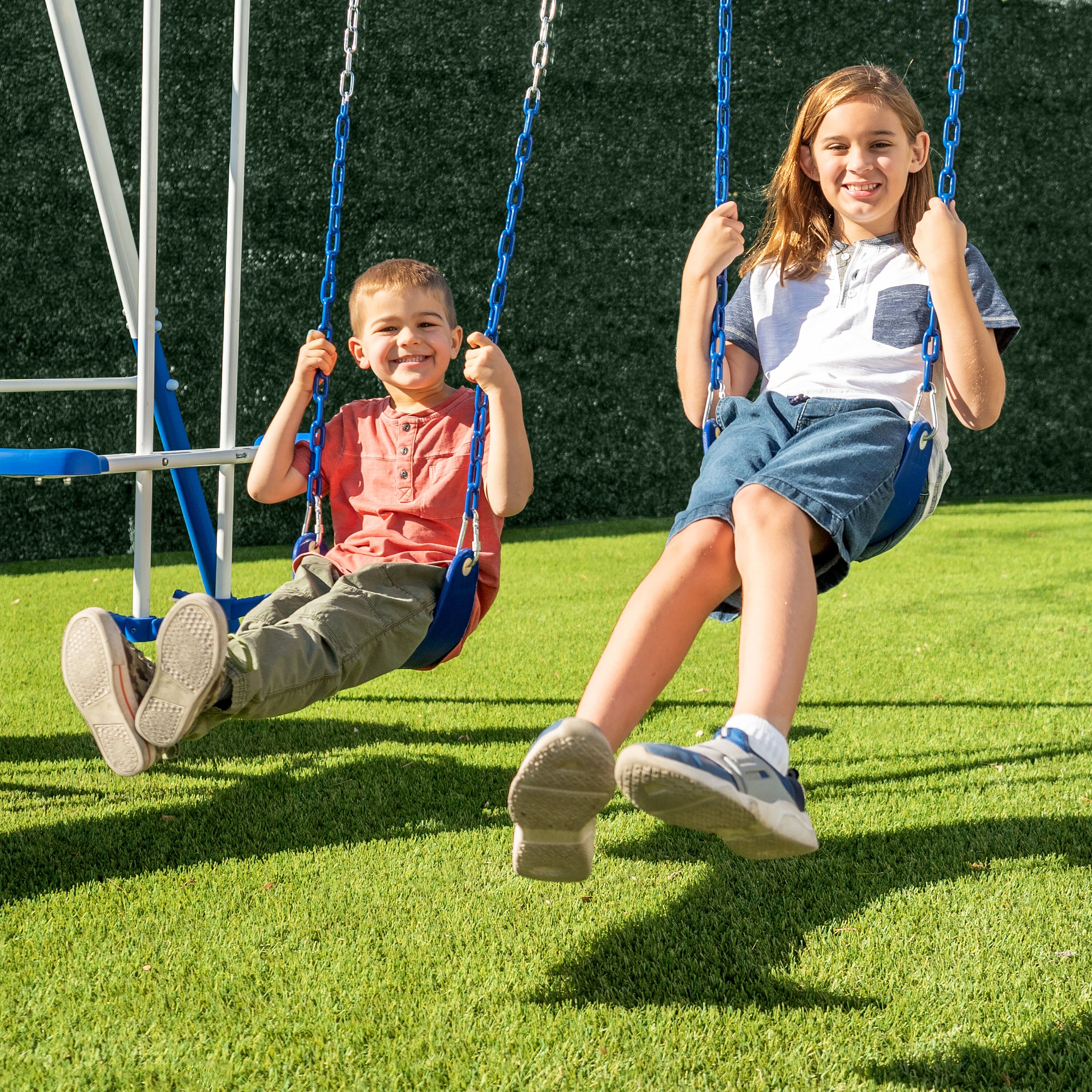 Sportspower Albany Metal Swing Set Residential 3-Swings Metal