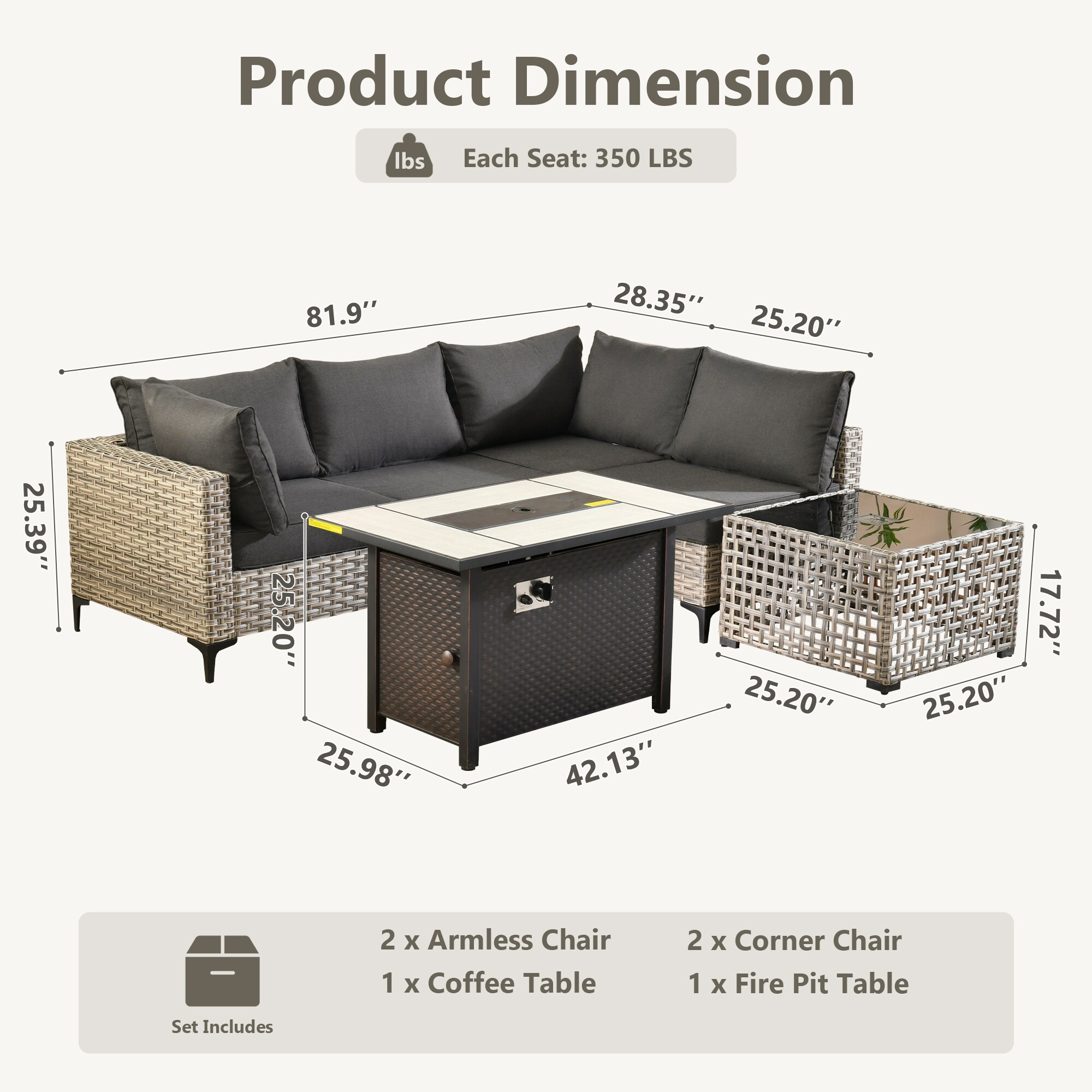 Pouuin CFPSKT105 Patio-Sofas-Daybeds - View #2