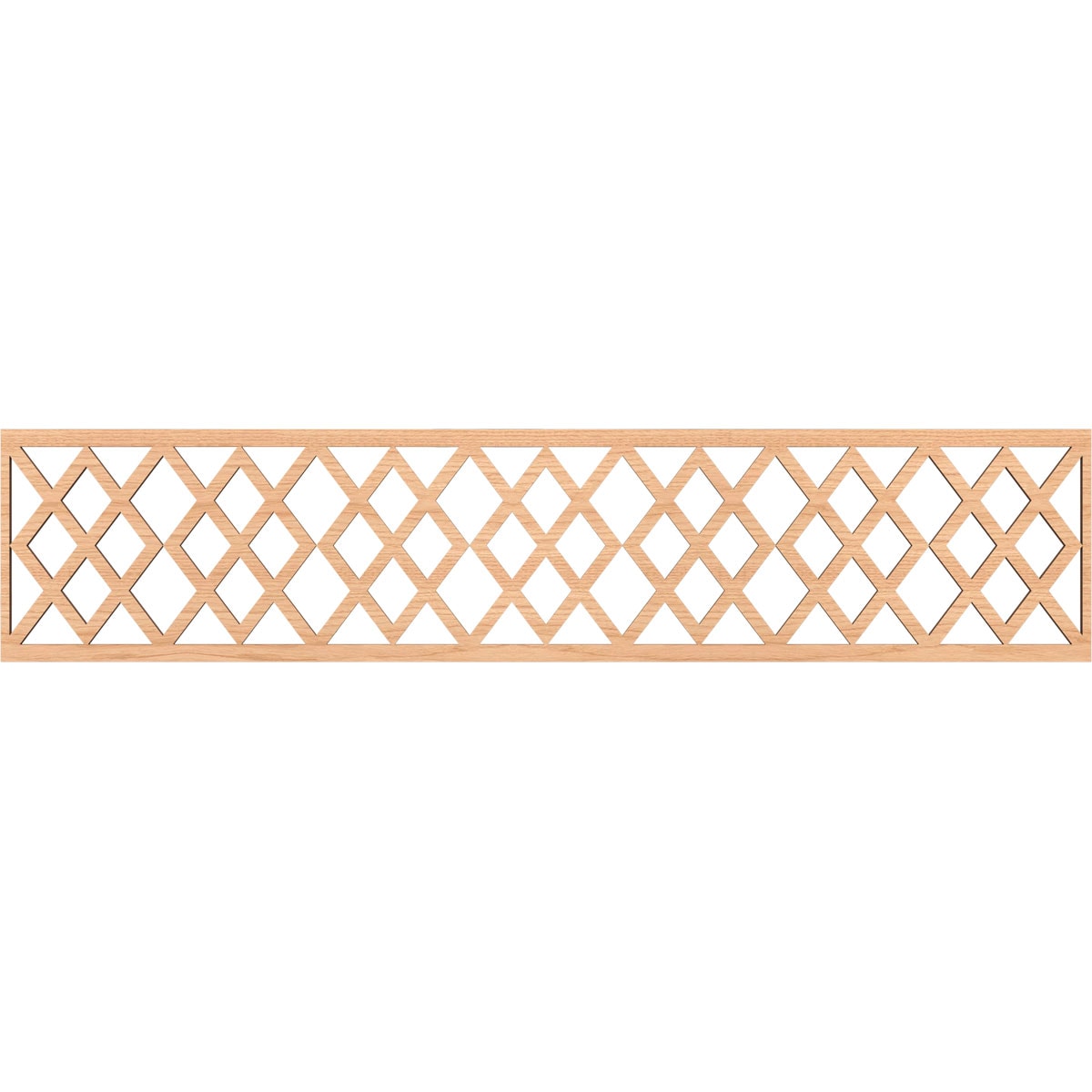 Ekena Millwork MLDA10X46HADHI Hadley Fretwork Flat Trim 10-in x 3.9-ft Hickory Brown Unfinished 2156670 Pierced Wall Panel Moulding