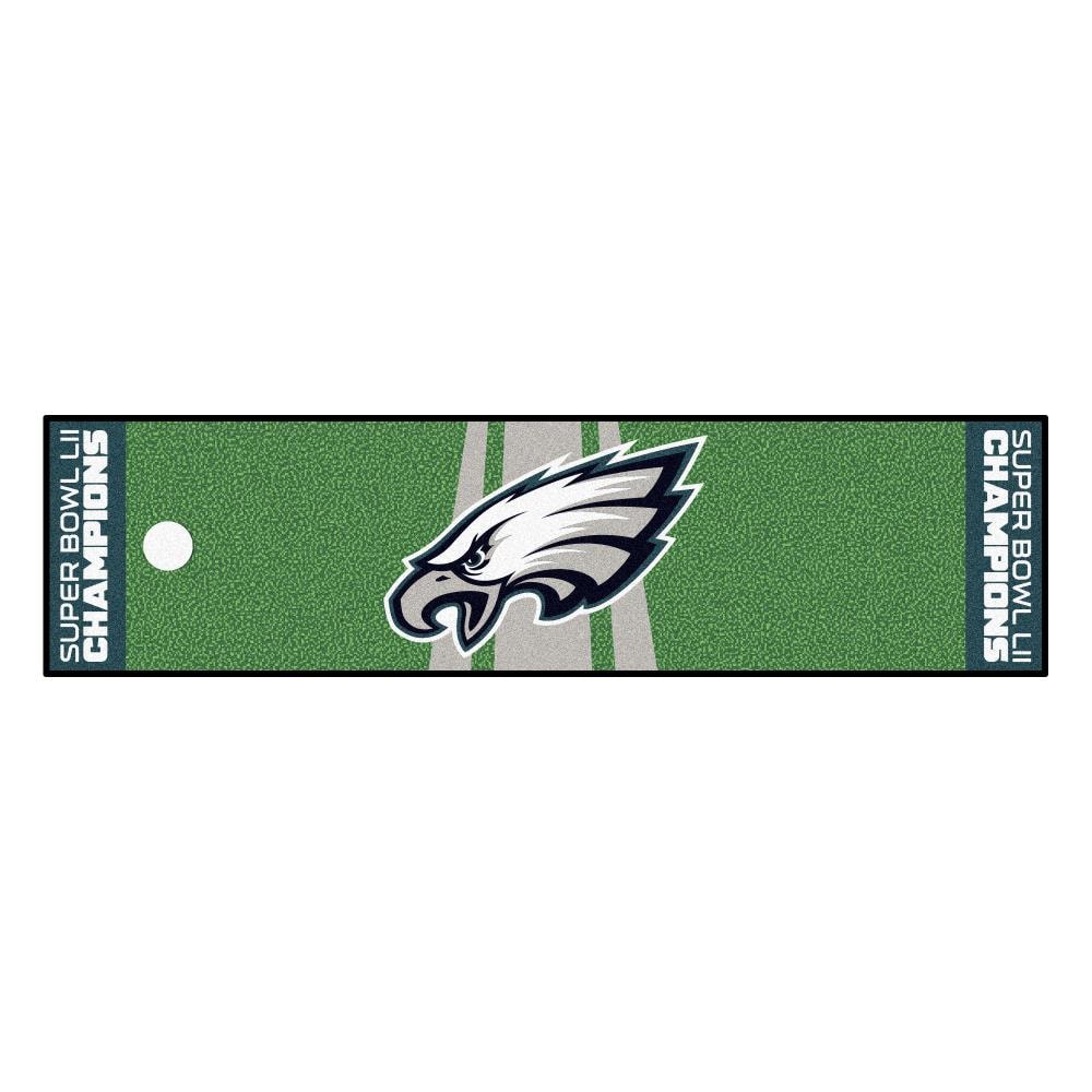 Philadelphia Eagles Vintage Golf Putting Green Mat