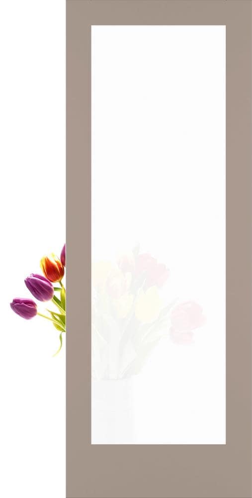 RELIABILT LO1370054 Shaker 30-in x 80-in Sand Piper 1-panel Frosted glass Smooth Solid core Prefinished Pine Wood Slab Door