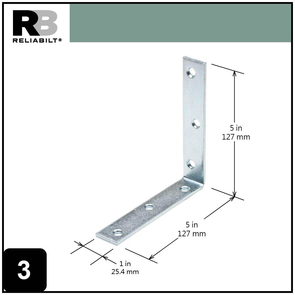 RELIABILT 22507ZCLLG Mending-Plates-Brackets-Braces - View #3