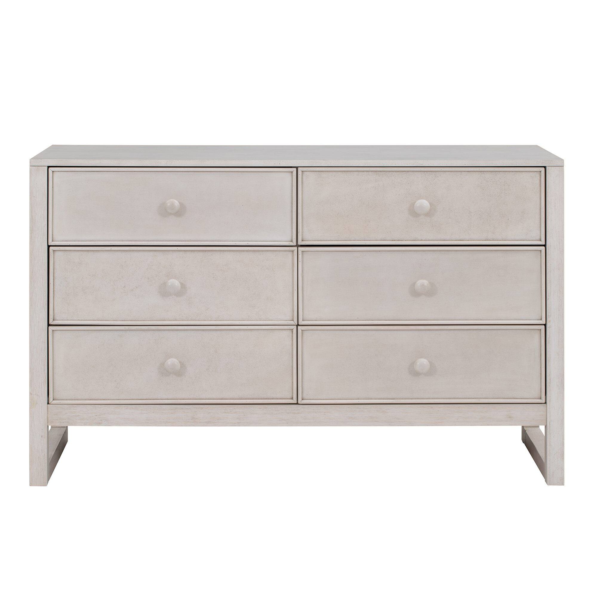 Yiekholo Antique White Pine 6-Drawer Standard Dresser in the Dressers ...