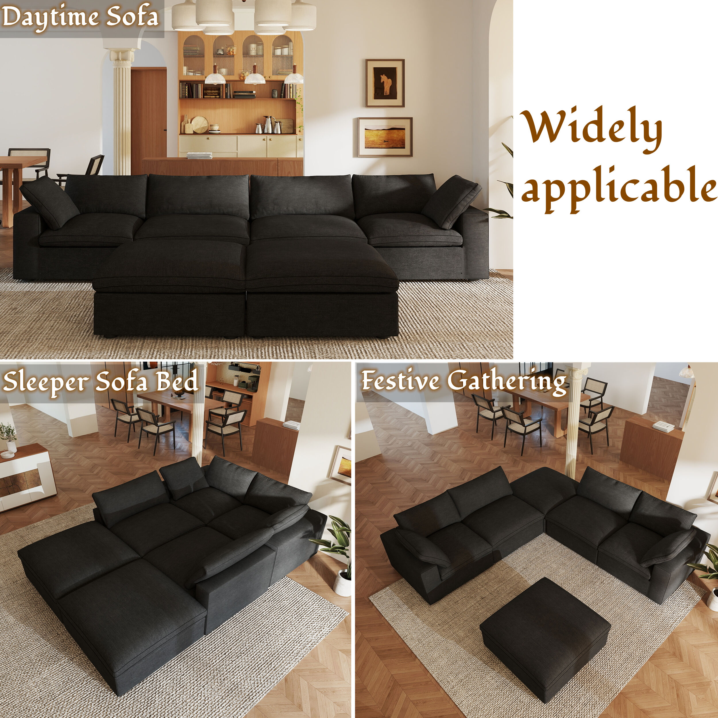 BuotiqHom DH-S4+2-121BK Sofas-Loveseats - View #4