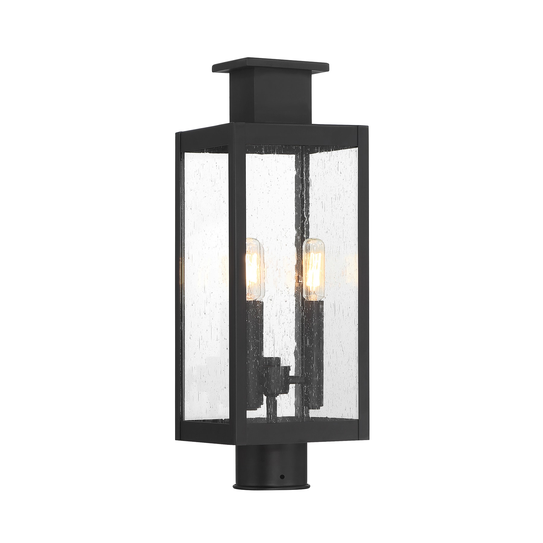 Savoy House 5-828-BK Ascott 18.75-Inches Matte Black Modern/contemporary Outdoor Light post lantern
