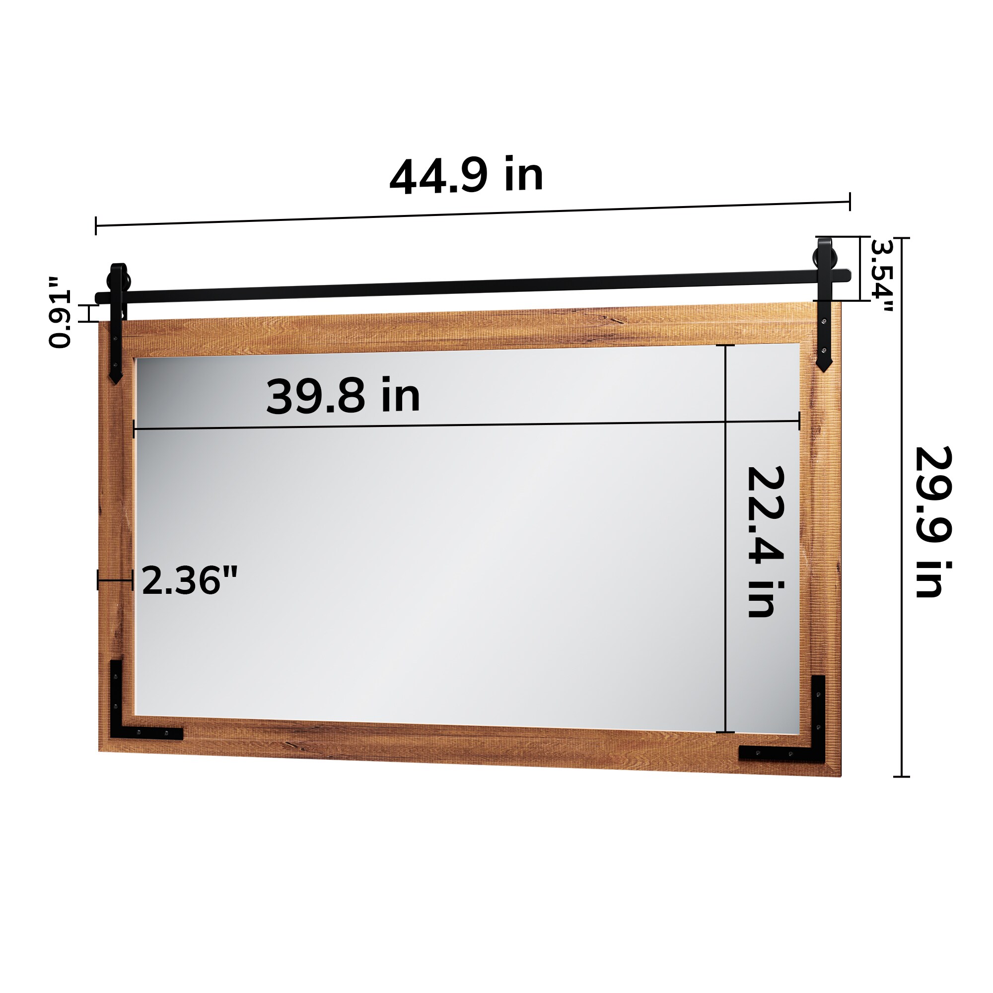 Keonjinn LW-GCJ-11476-BW Decor-Mirrors - View #2